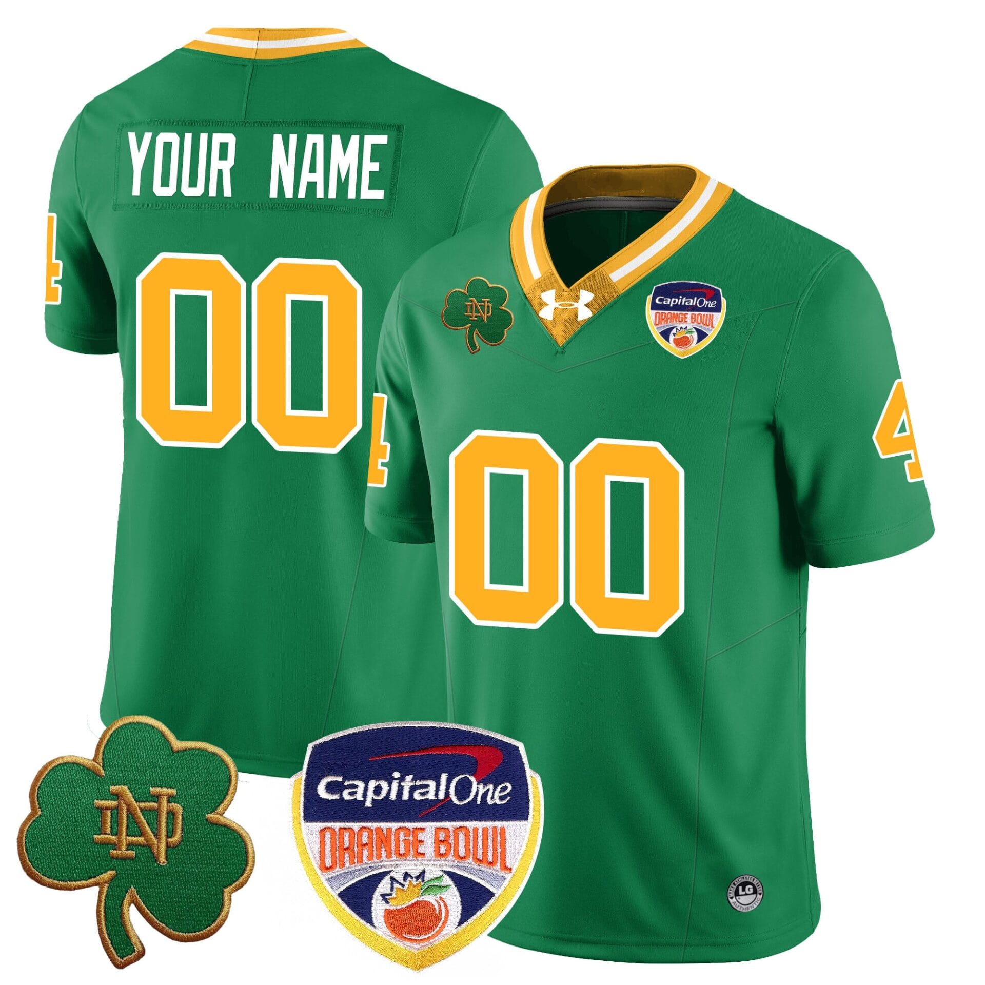 Custom Notre Dame Fighting Irish 2024 Orange Bowl Jersey - All Stitched - Image 6