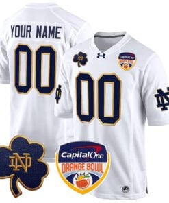 Notre Dame Fighting Irish 2024 Orange Bowl Patch Game Custom Jersey - All Stitched