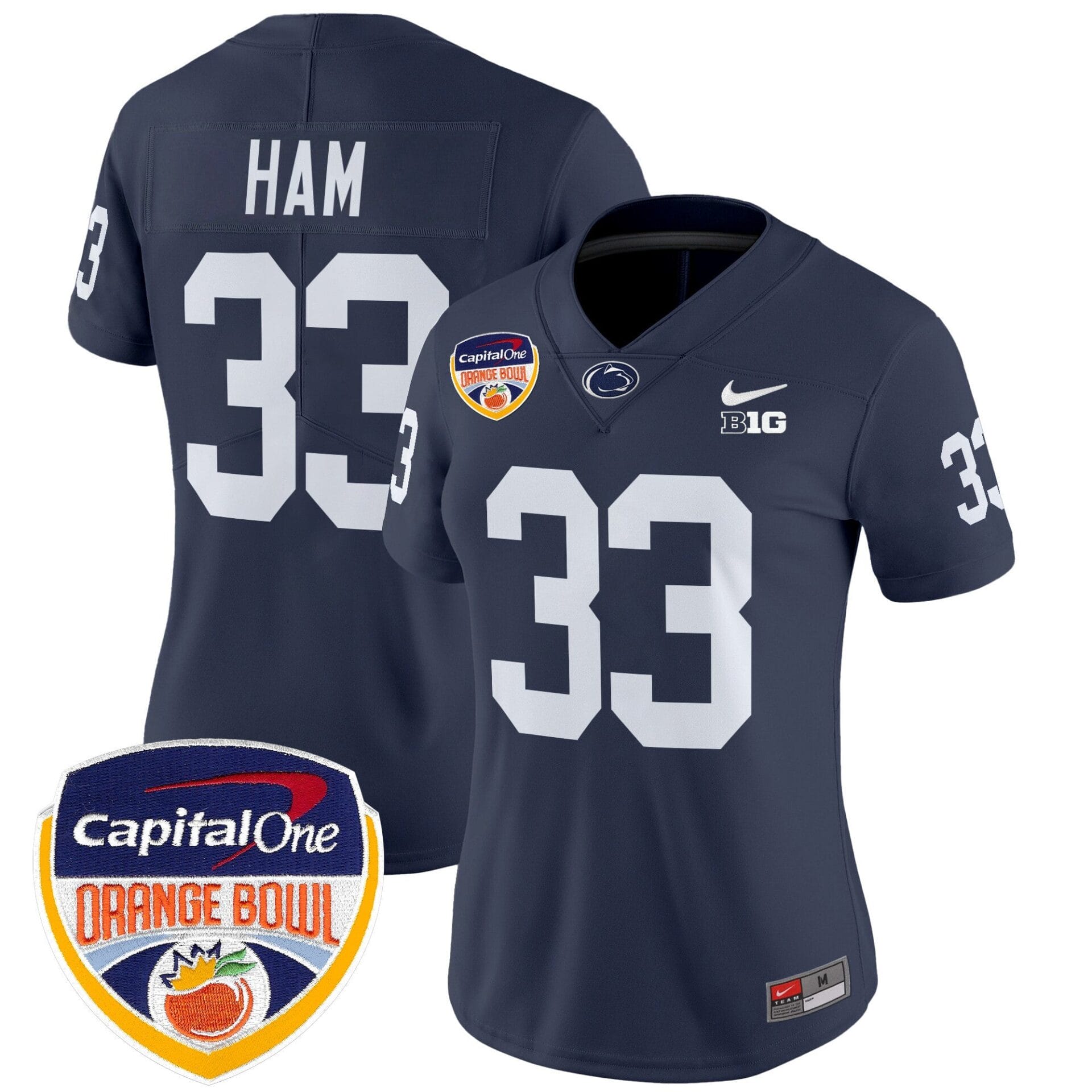 Penn State Nittany Lions Orange Bowl Patch Vapor Limited Jersey V2 - All Stitched - Image 22