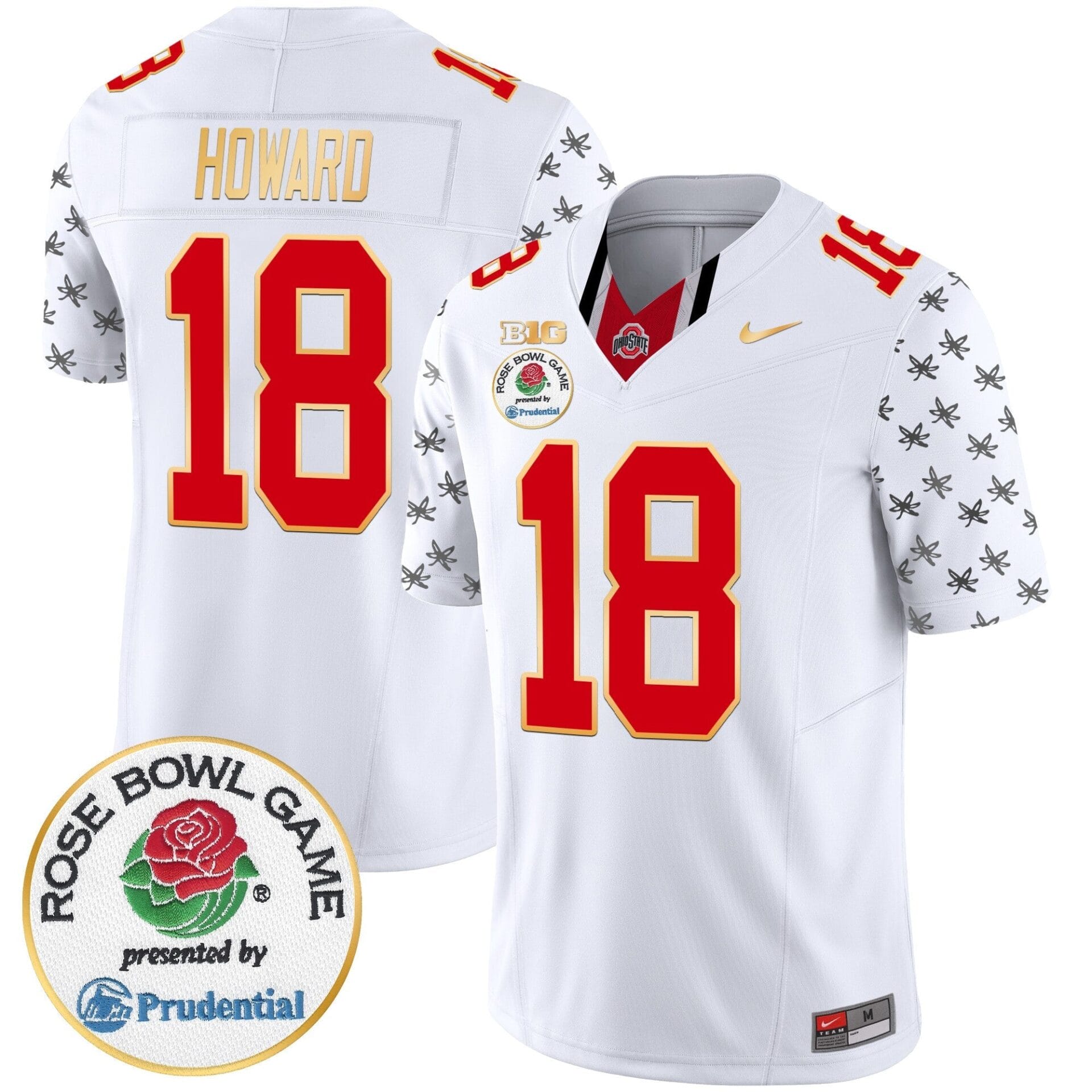 Ohio State Buckeyes Rose Bowl Gold Trim Vapor Limited Jersey - All Stitched - Image 2