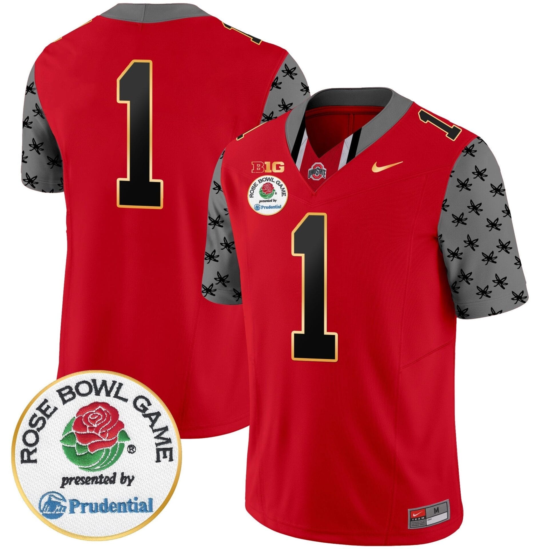 Ohio State Buckeyes Rose Bowl Gold Trim Vapor Limited Jersey - All Stitched - Image 40