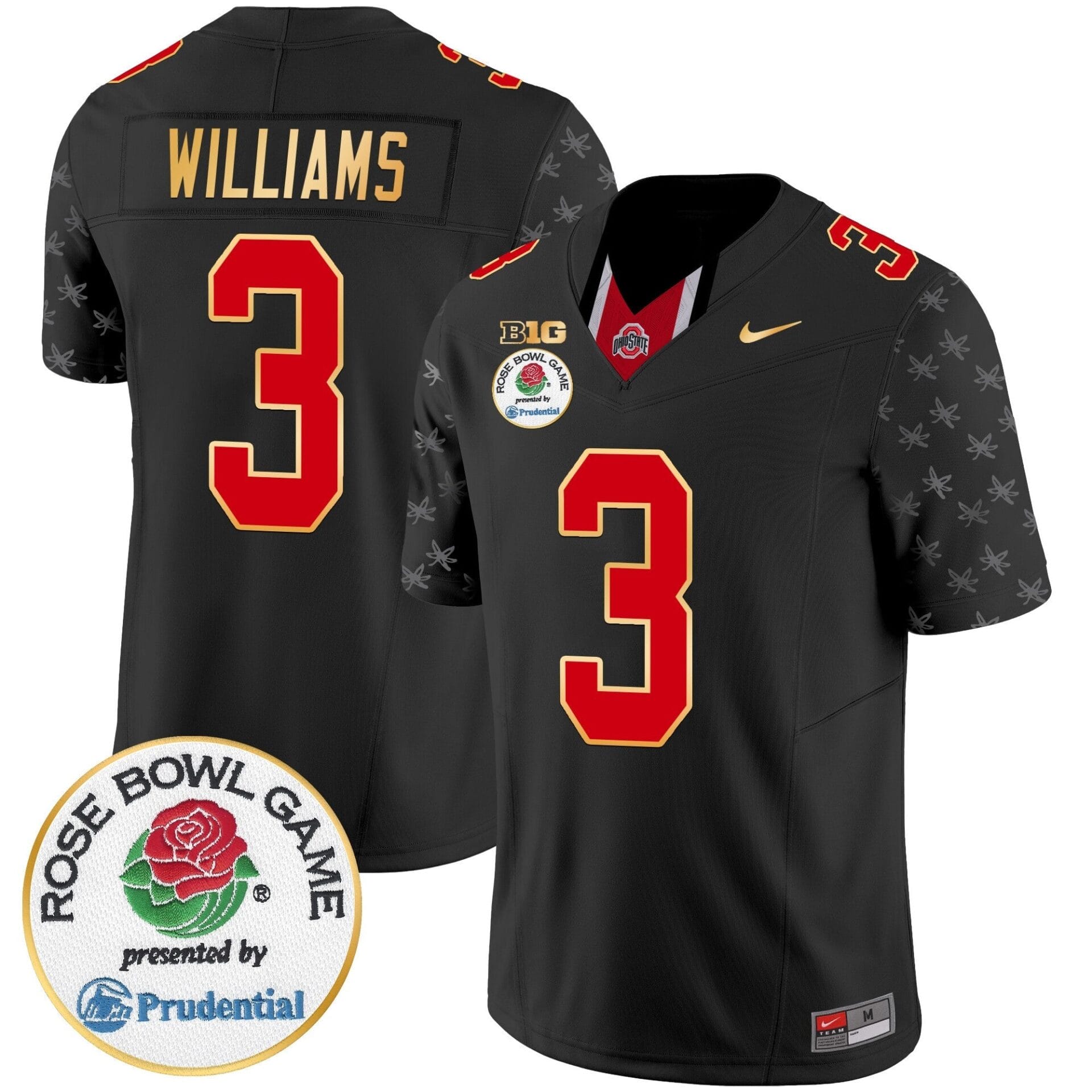 Ohio State Buckeyes Rose Bowl Gold Trim Vapor Limited Jersey - All Stitched - Image 59