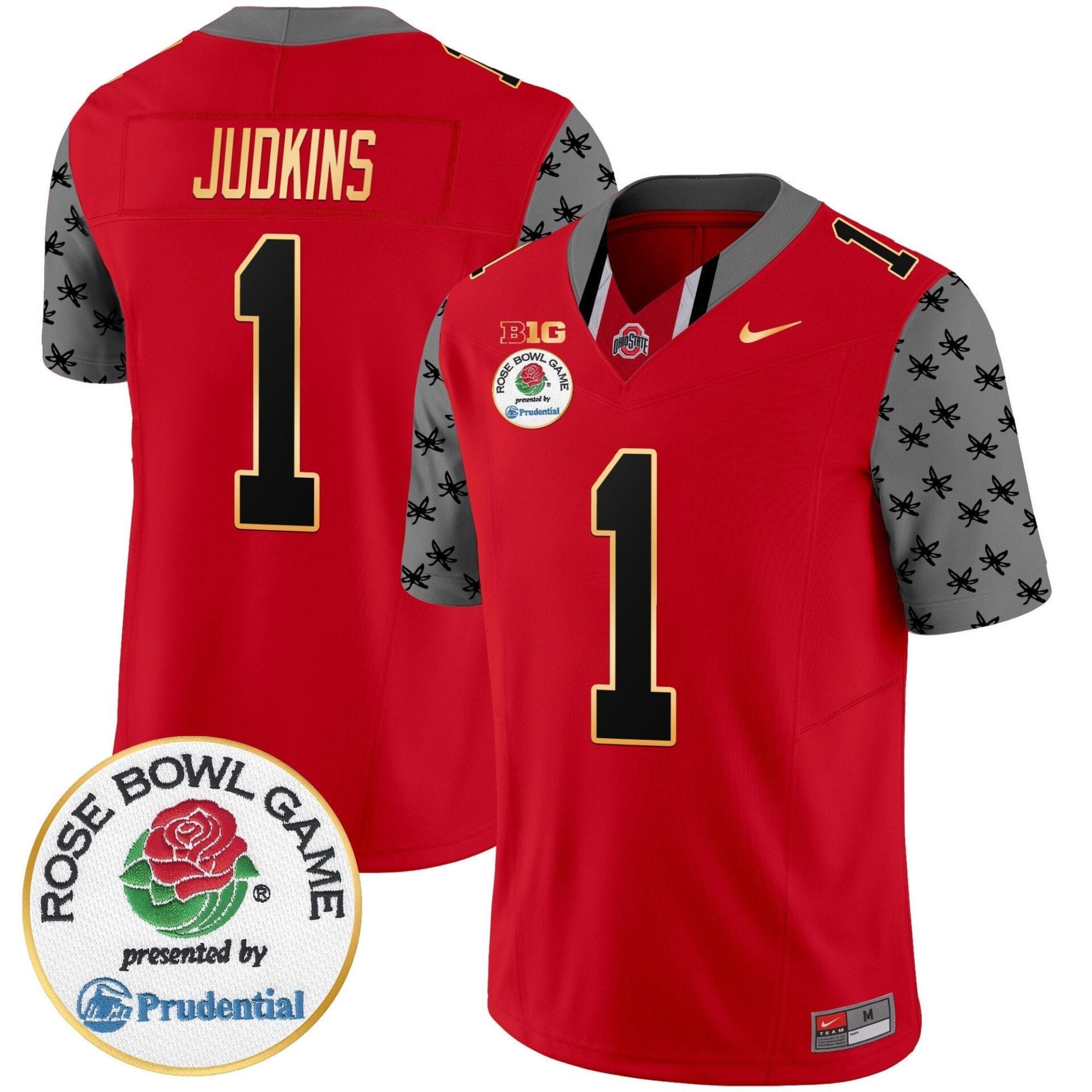 Ohio State Buckeyes Rose Bowl Gold Trim Vapor Limited Jersey - All Stitched - Image 33