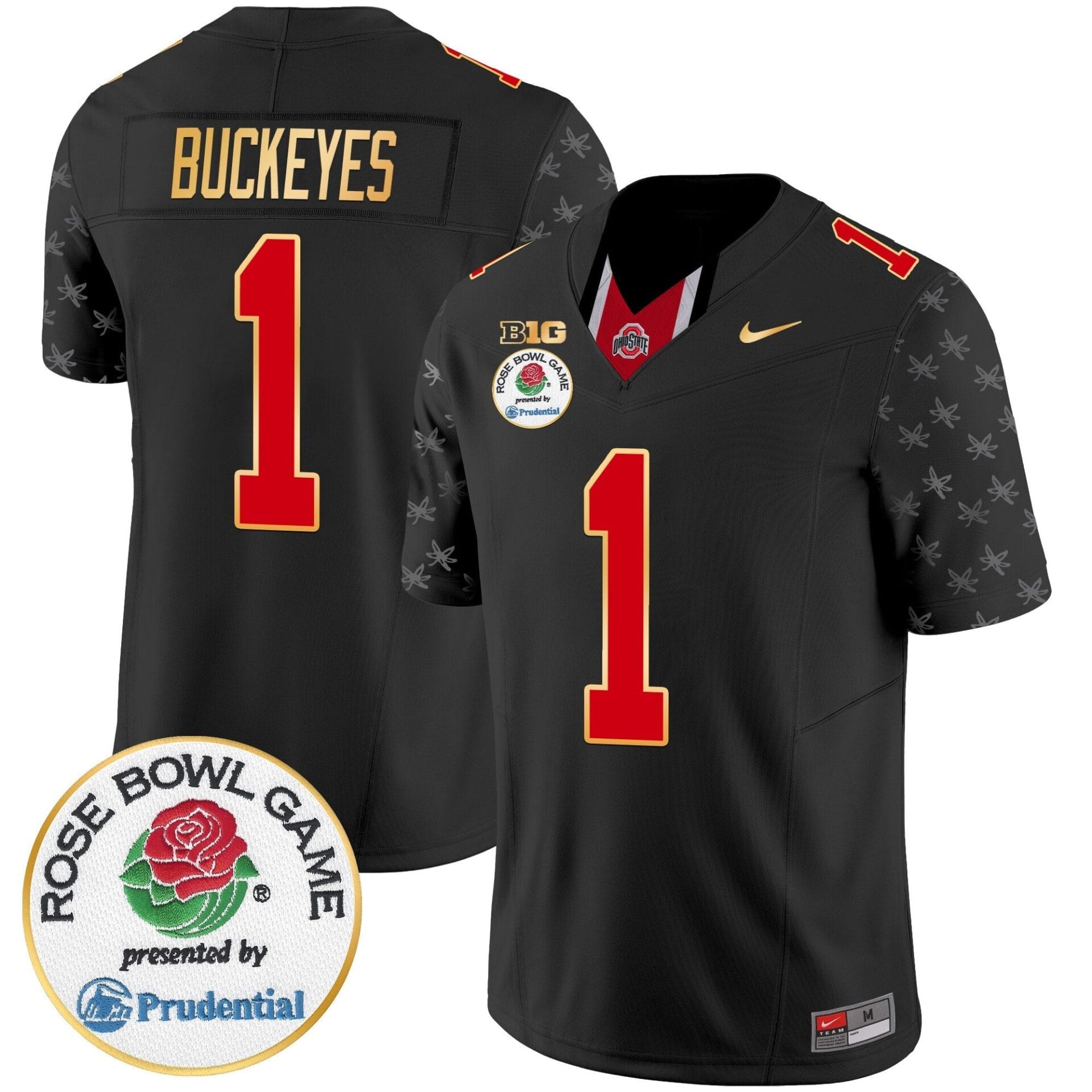 Ohio State Buckeyes Rose Bowl Gold Trim Vapor Limited Jersey - All Stitched - Image 54