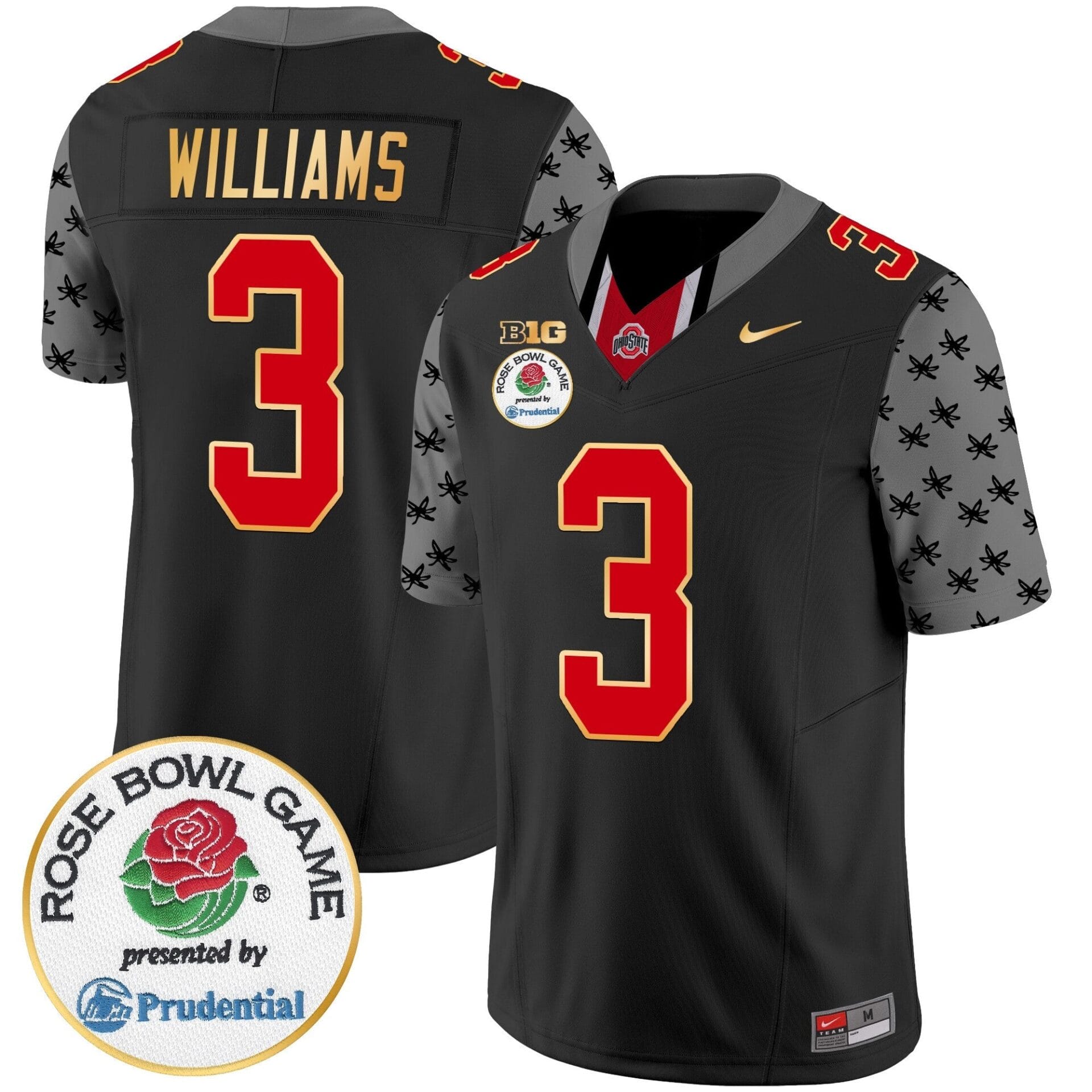 Ohio State Buckeyes Rose Bowl Gold Trim Vapor Limited Jersey - All Stitched - Image 19