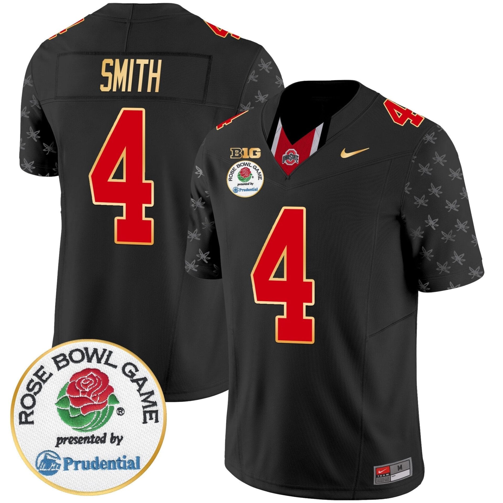 Ohio State Buckeyes Rose Bowl Gold Trim Vapor Limited Jersey - All Stitched - Image 51