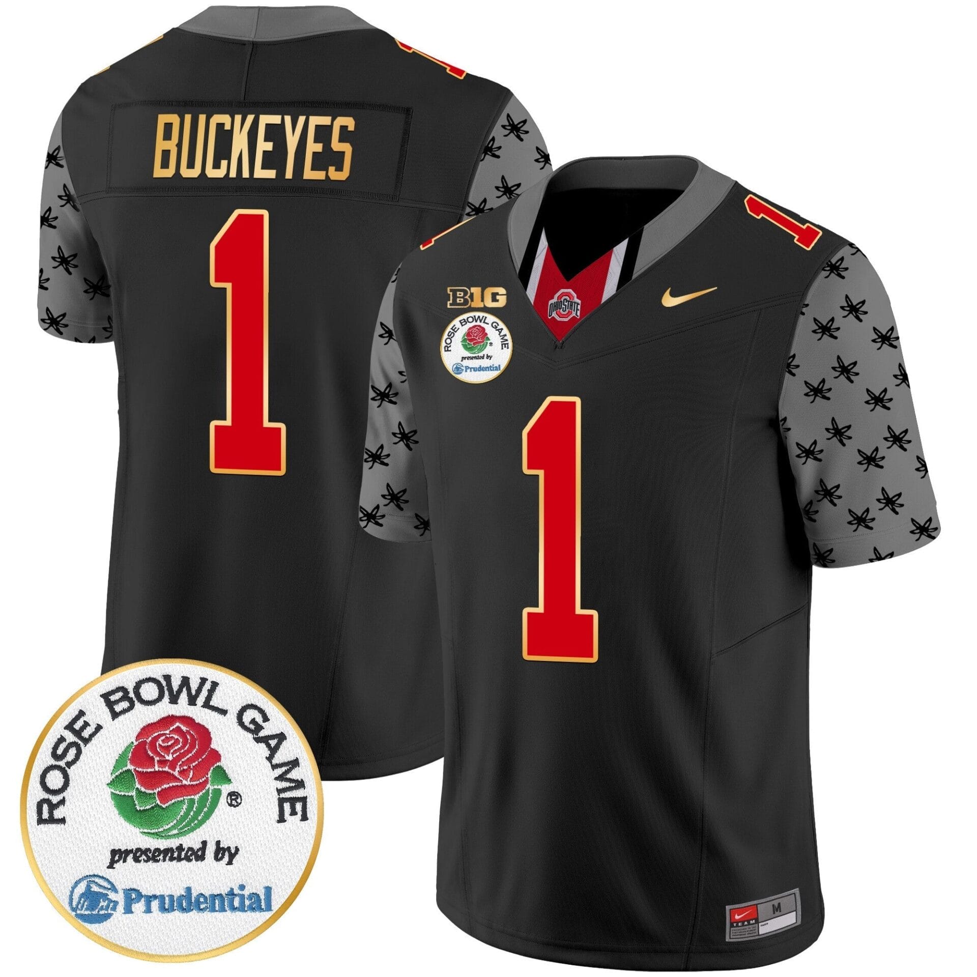 Ohio State Buckeyes Rose Bowl Gold Trim Vapor Limited Jersey - All Stitched - Image 14