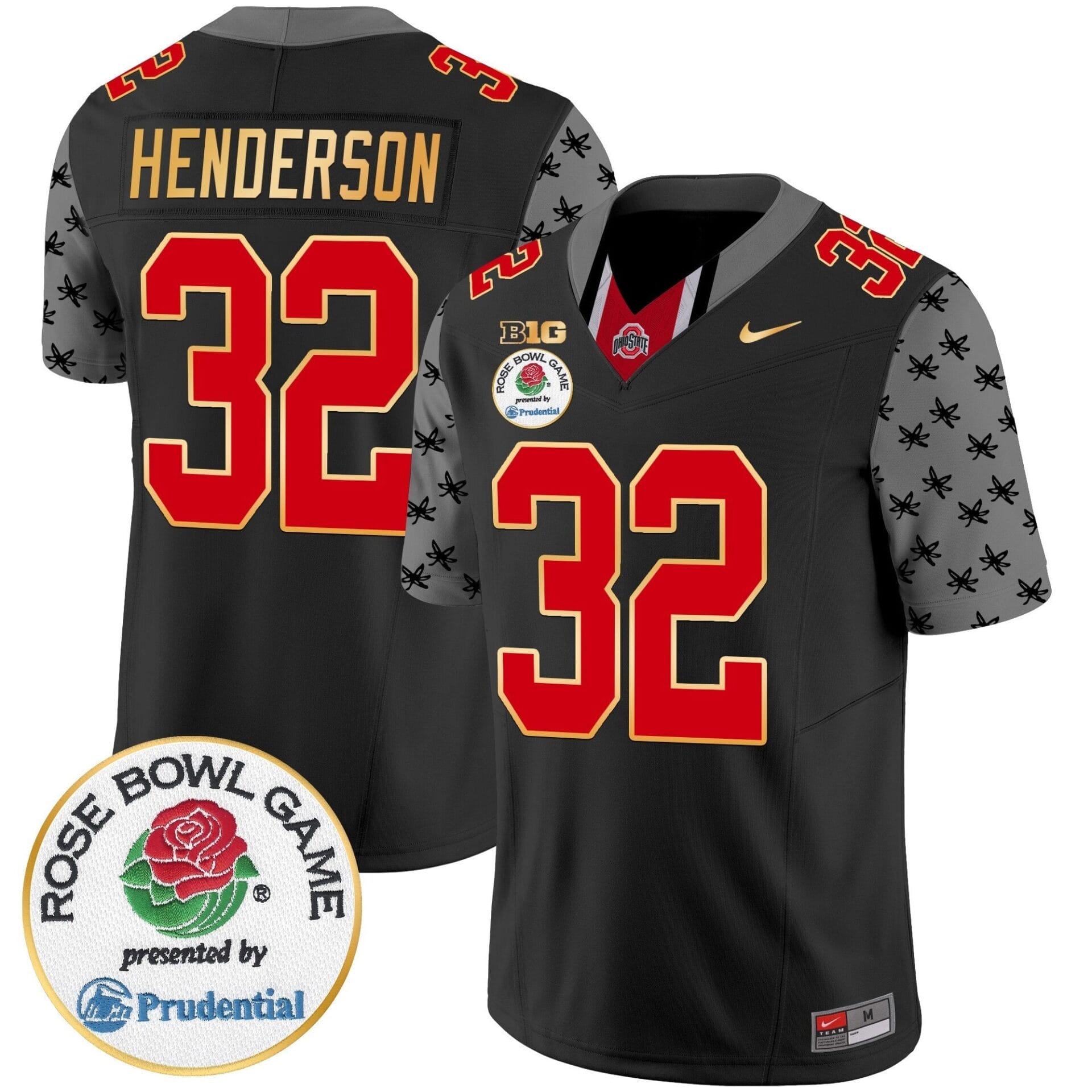 Ohio State Buckeyes Rose Bowl Gold Trim Vapor Limited Jersey - All Stitched - Image 17