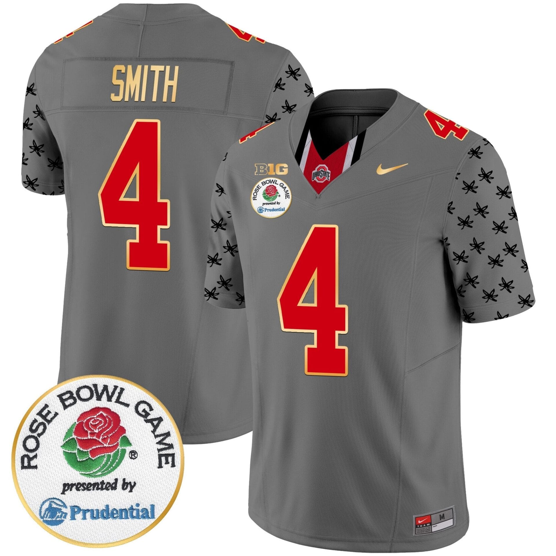 Ohio State Buckeyes Rose Bowl Gold Trim Vapor Limited Jersey - All Stitched - Image 21