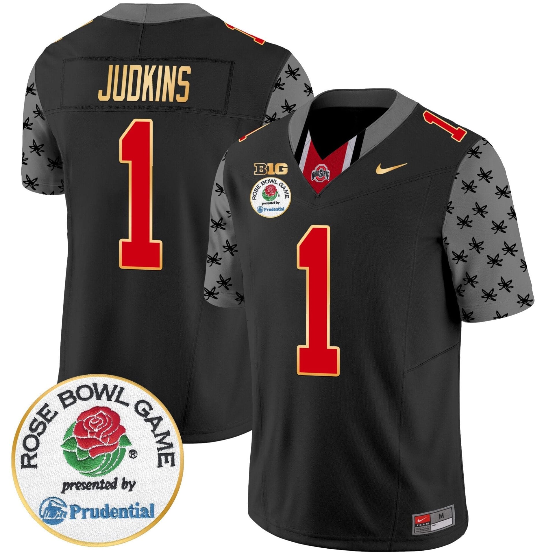 Ohio State Buckeyes Rose Bowl Gold Trim Vapor Limited Jersey - All Stitched - Image 13