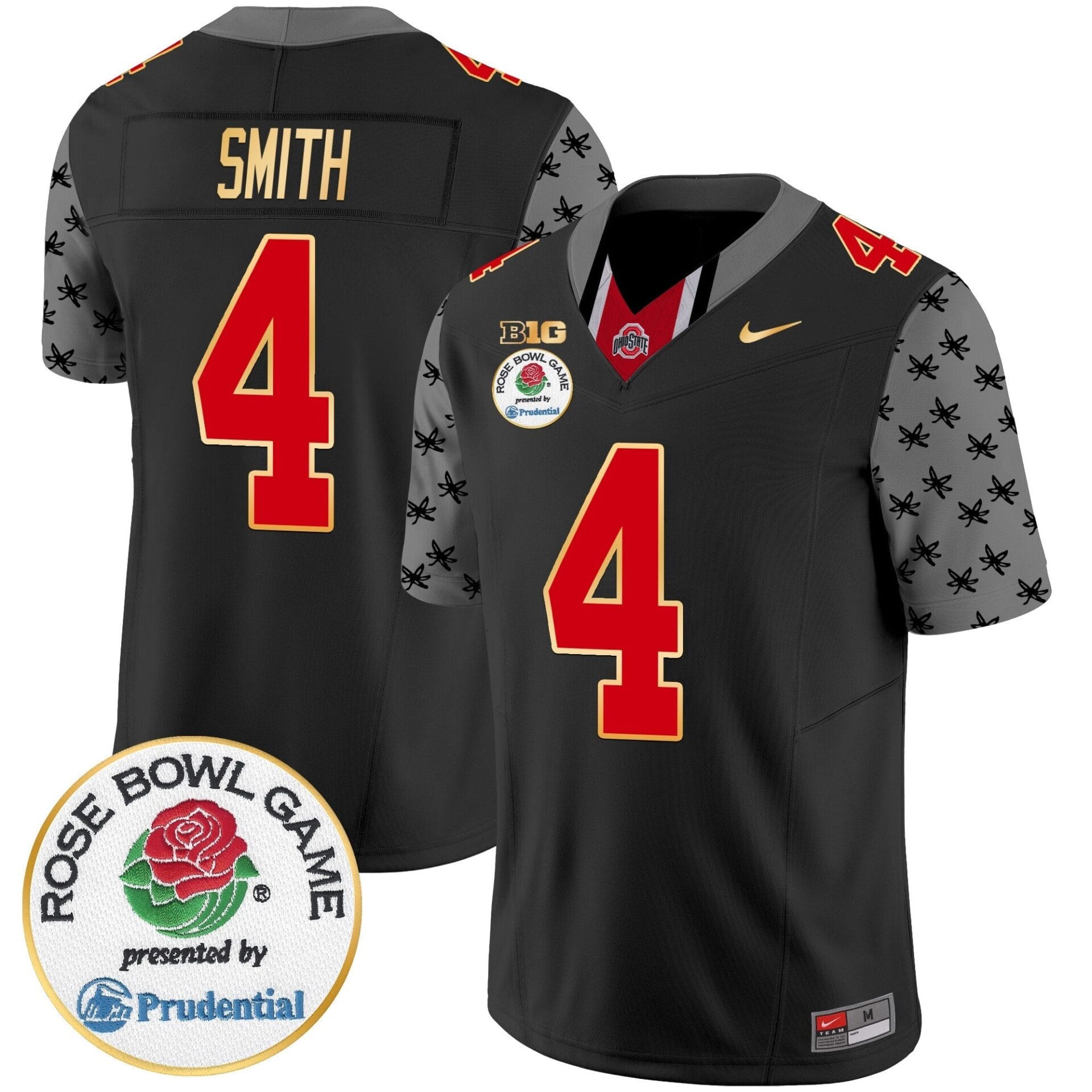 Ohio State Buckeyes Rose Bowl Gold Trim Vapor Limited Jersey - All Stitched - Image 11