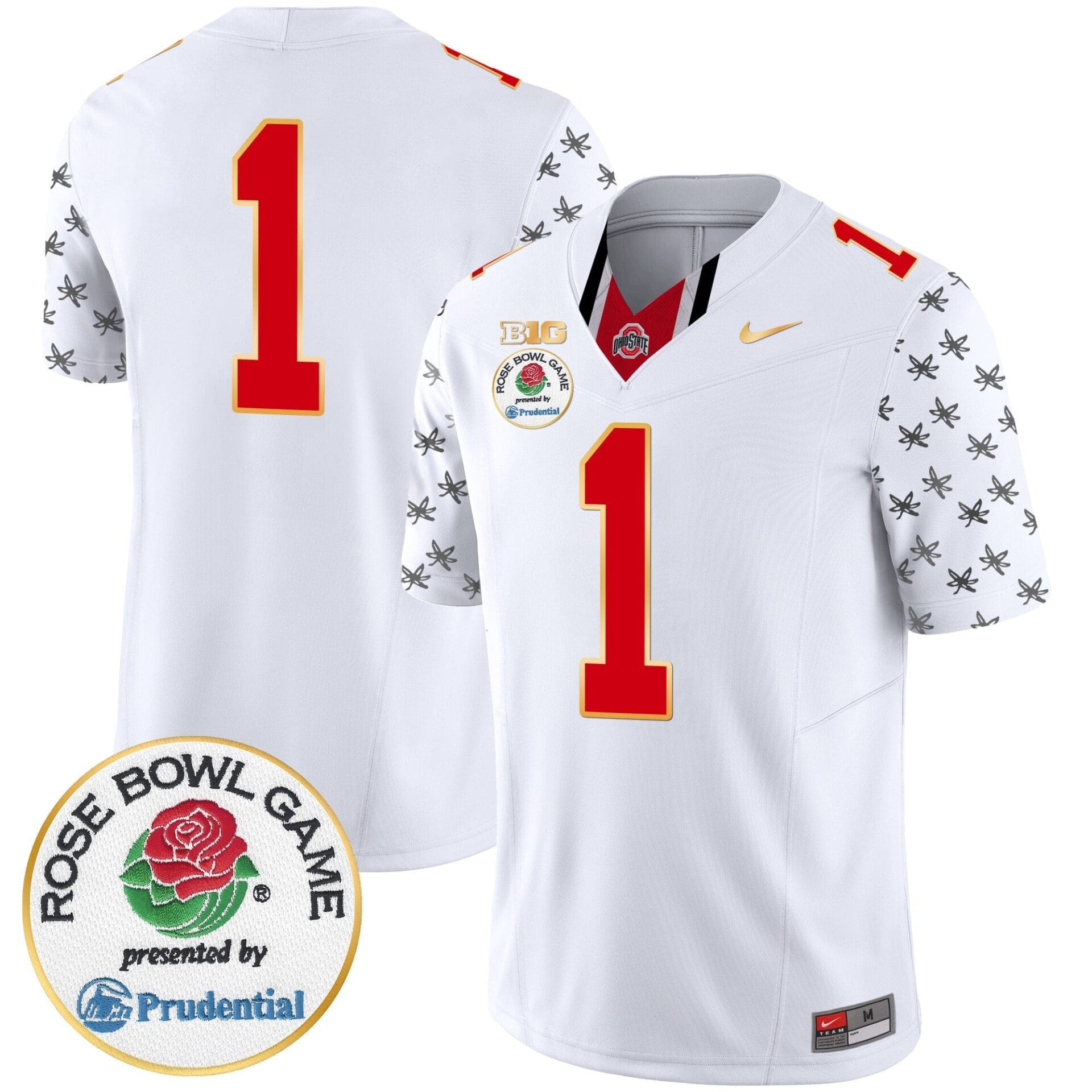 Ohio State Buckeyes Rose Bowl Gold Trim Vapor Limited Jersey - All Stitched - Image 10