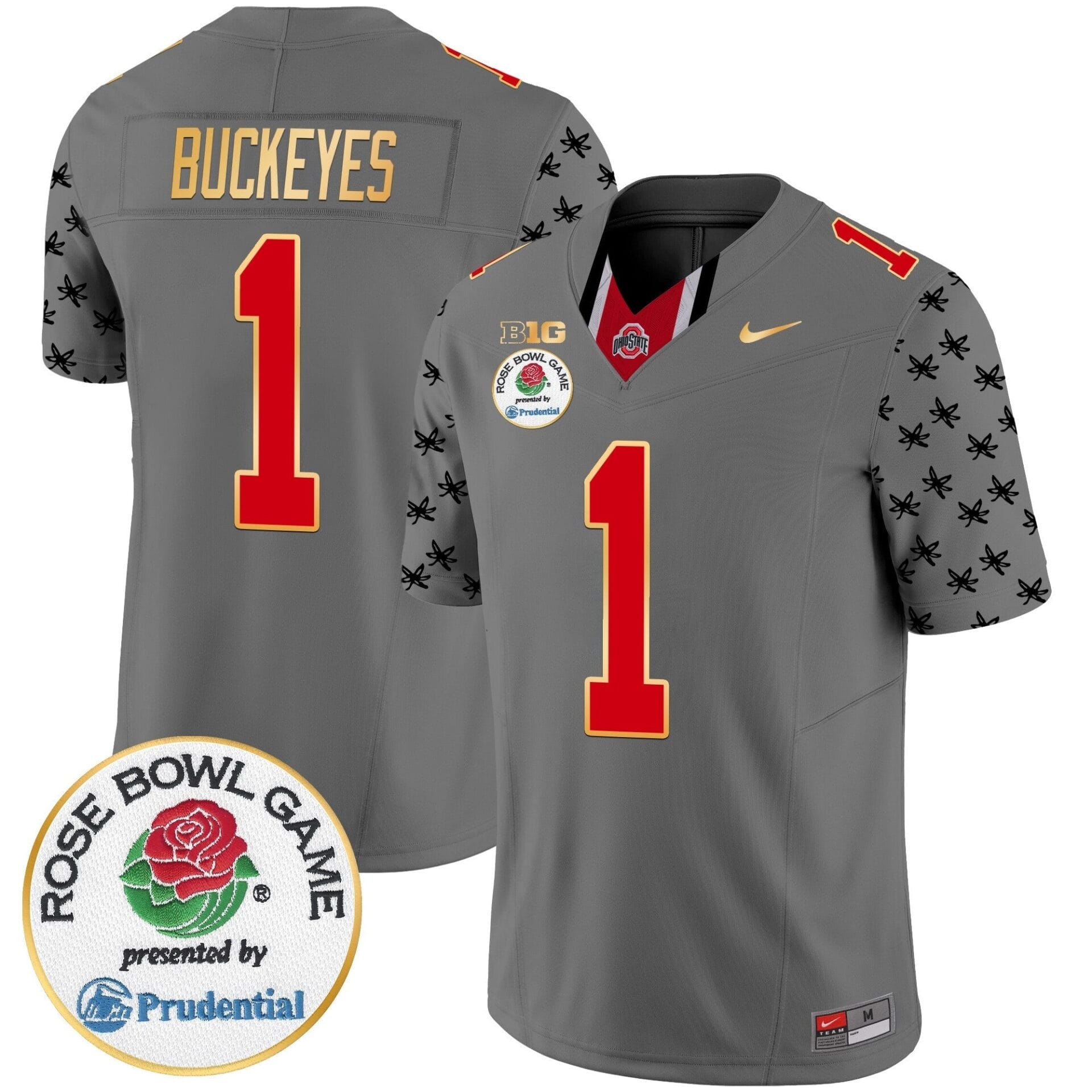 Ohio State Buckeyes Rose Bowl Gold Trim Vapor Limited Jersey - All Stitched - Image 24