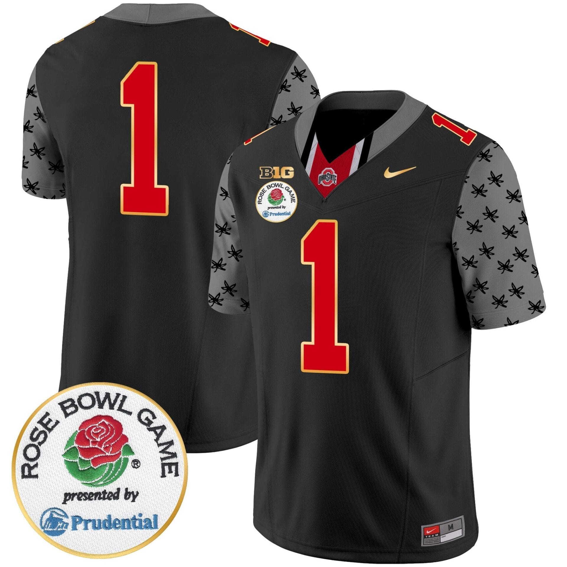 Ohio State Buckeyes Rose Bowl Gold Trim Vapor Limited Jersey - All Stitched - Image 20