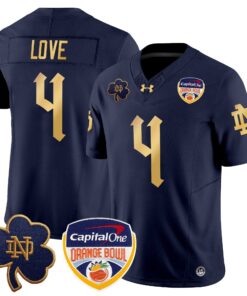 Notre Dame Fighting Irish 2024 Orange Bowl Patch Vapor Limited Jersey V2 - All Stitched