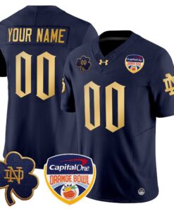 Notre Dame Fighting Irish 2024 Orange Bowl Patch Vapor Limited Custom Jersey V2 - All Stitched