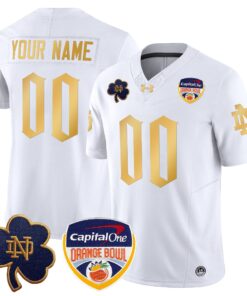 Alternative view of Notre Dame Fighting Irish 2024 Orange Bowl Patch Vapor Limited Custom Jersey V2 - All Stitched