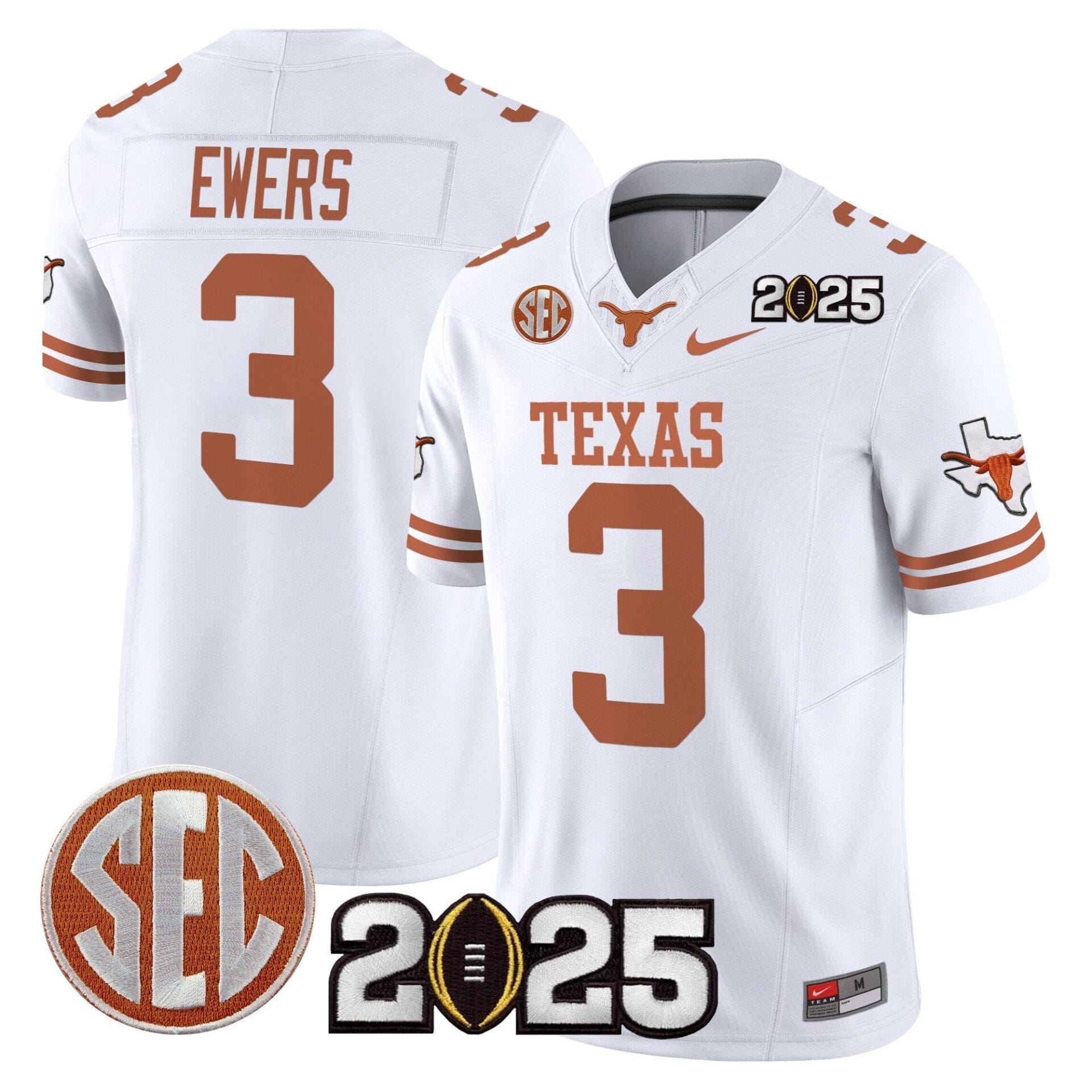 Texas Longhorns 2025 CFP Final Patch Vapor Limited Jersey - All Stitched - Image 37