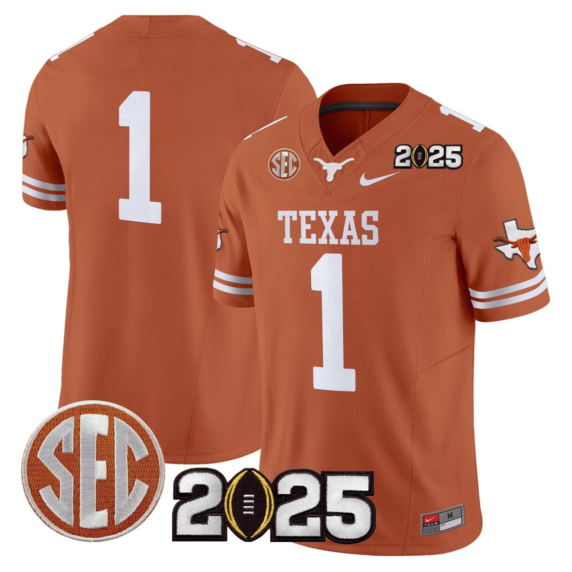 Texas Longhorns 2025 CFP Final Patch Vapor Limited Jersey - All Stitched - Image 36