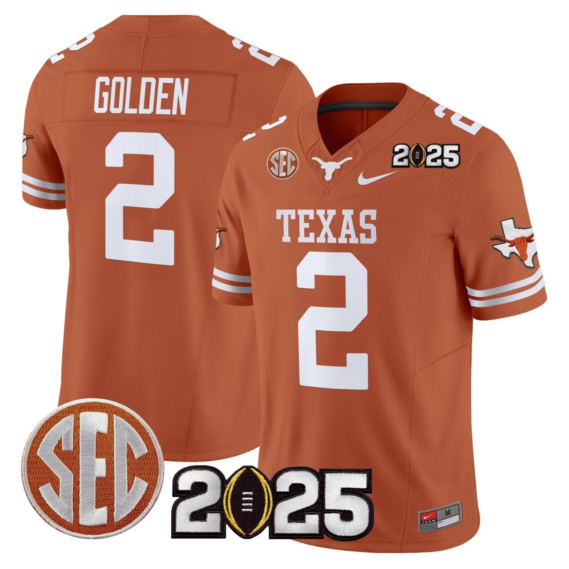 Texas Longhorns 2025 CFP Final Patch Vapor Limited Jersey - All Stitched - Image 35