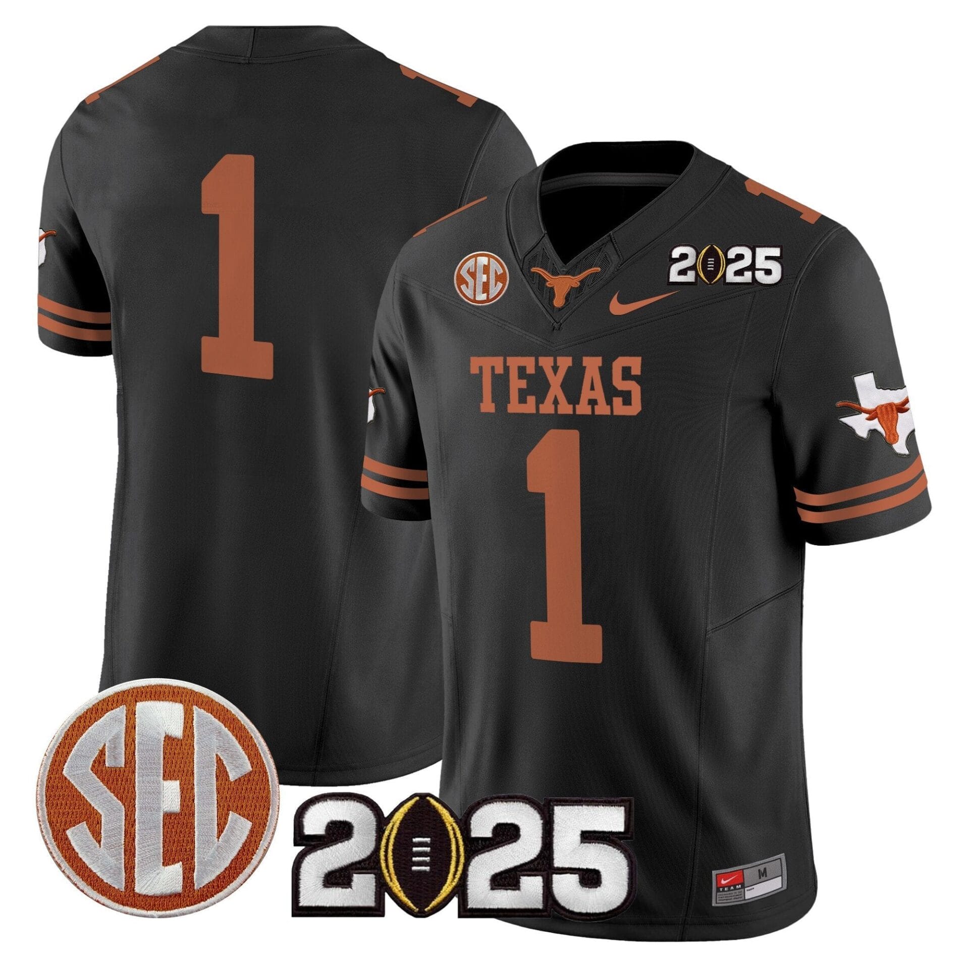 Texas Longhorns 2025 CFP Final Patch Vapor Limited Jersey - All Stitched - Image 27