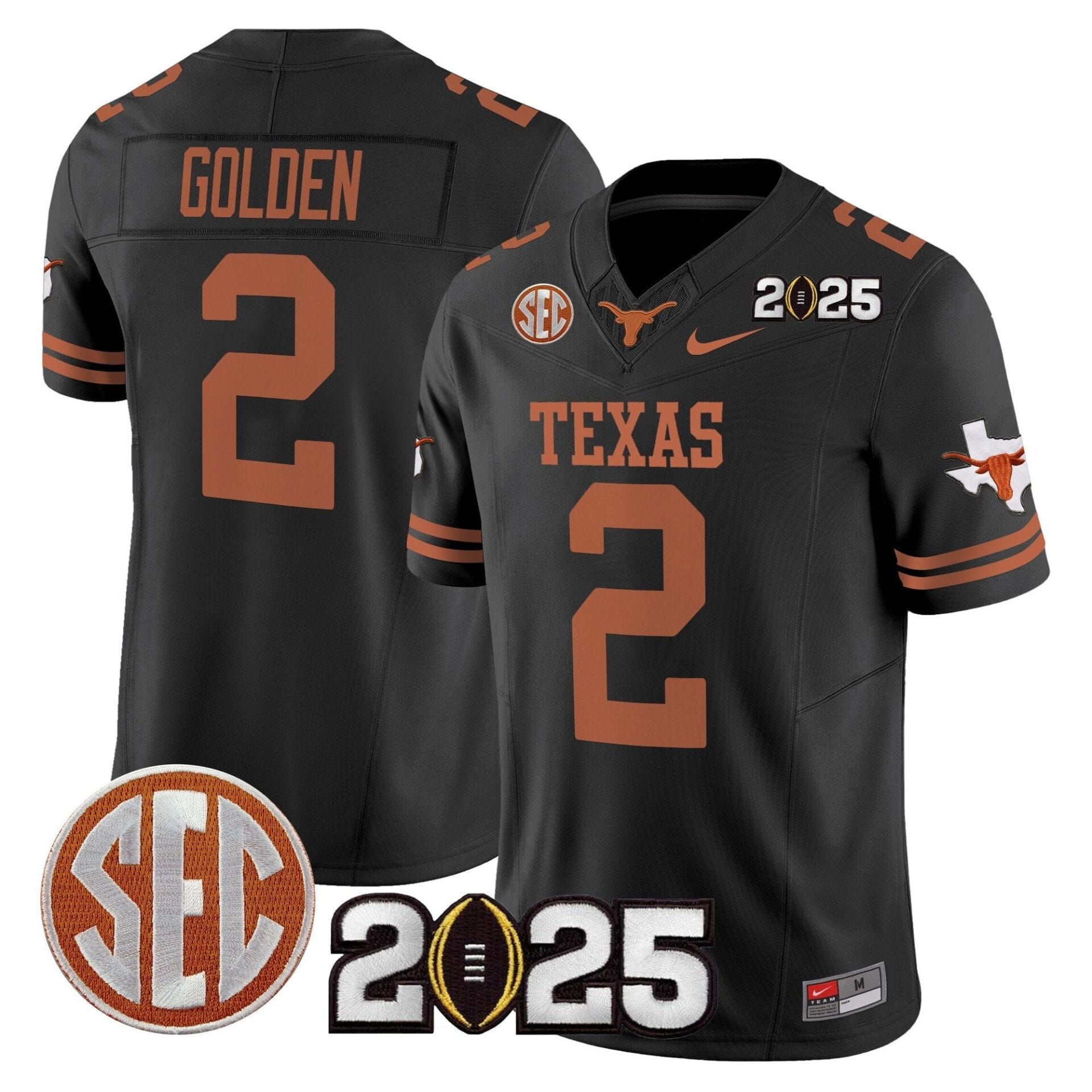Texas Longhorns 2025 CFP Final Patch Vapor Limited Jersey - All Stitched - Image 26