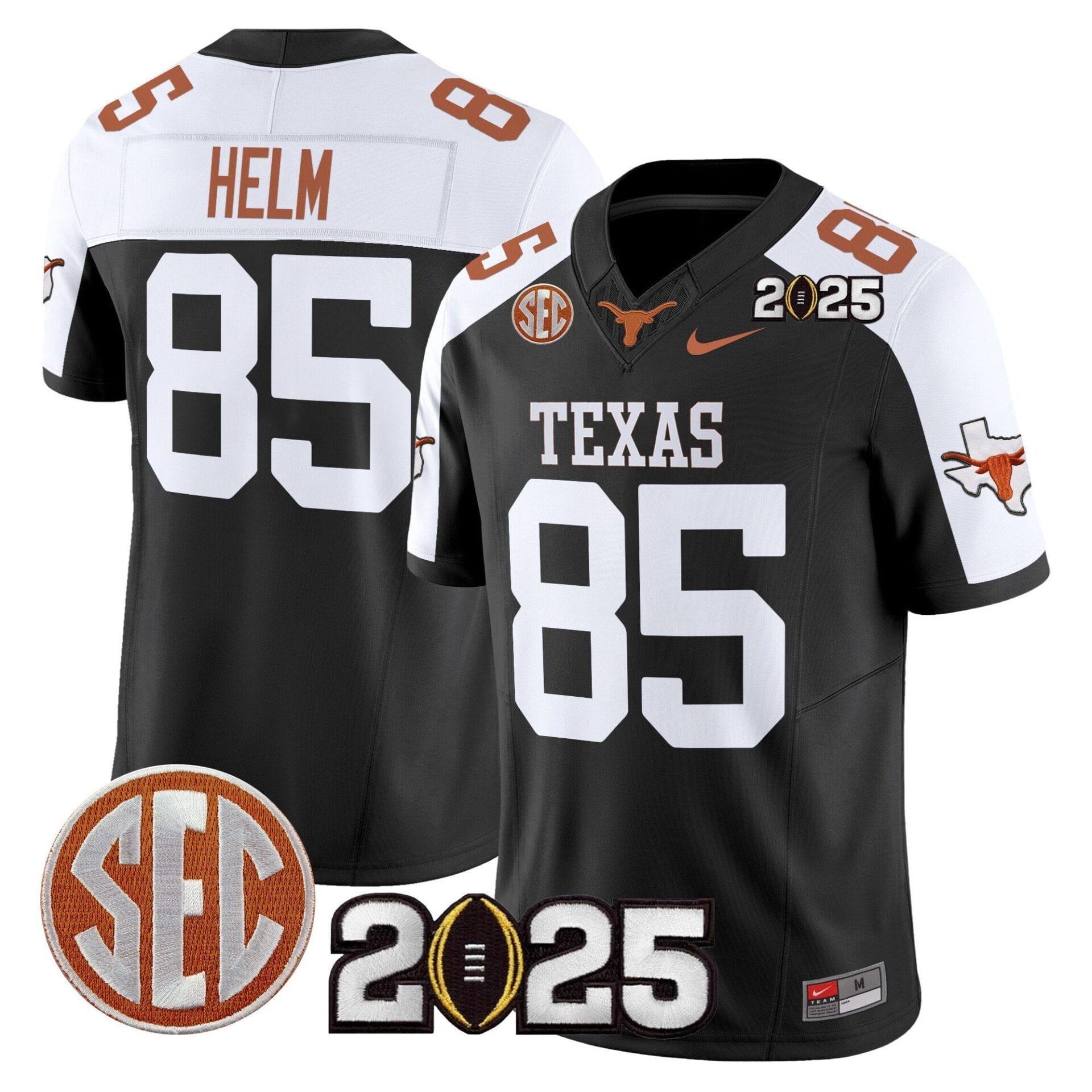 Texas Longhorns 2025 CFP Final Patch Vapor Limited Jersey - All Stitched - Image 5