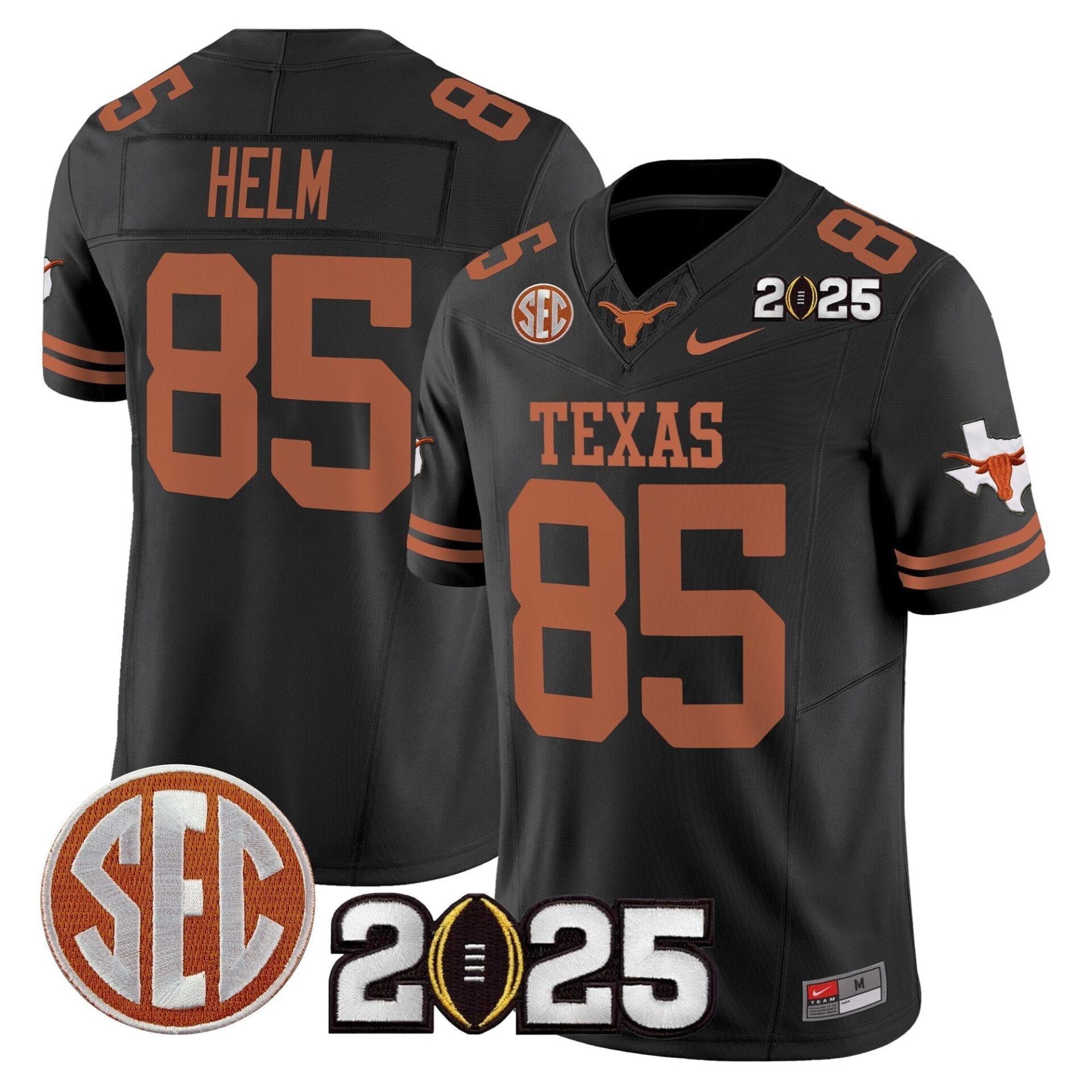Texas Longhorns 2025 CFP Final Patch Vapor Limited Jersey - All Stitched - Image 23