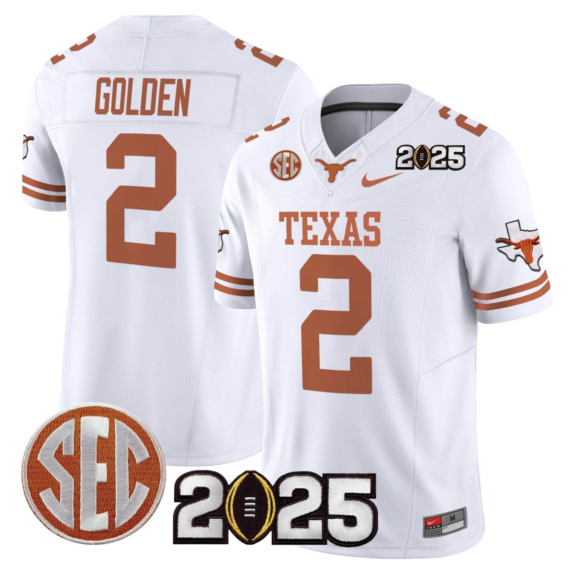 Texas Longhorns 2025 CFP Final Patch Vapor Limited Jersey - All Stitched - Image 44