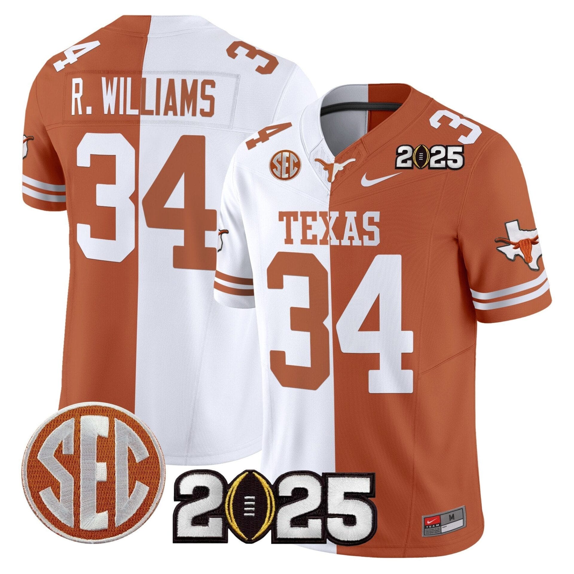 Texas Longhorns 2025 CFP Final Patch Vapor Limited Jersey - All Stitched - Image 48