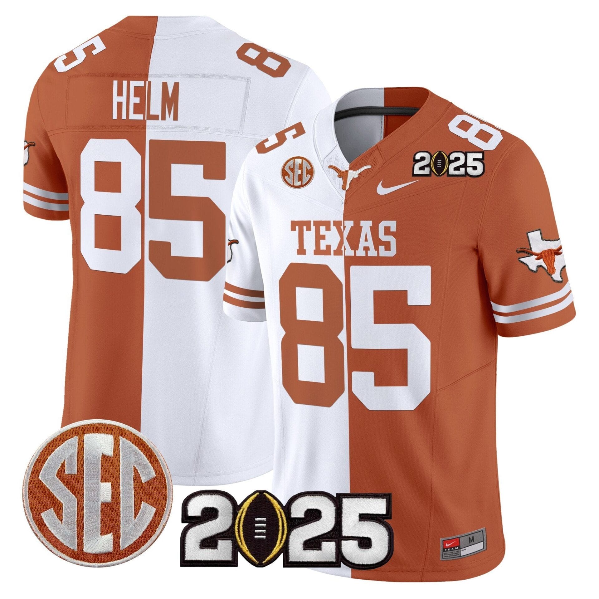 Texas Longhorns 2025 CFP Final Patch Vapor Limited Jersey - All Stitched - Image 50