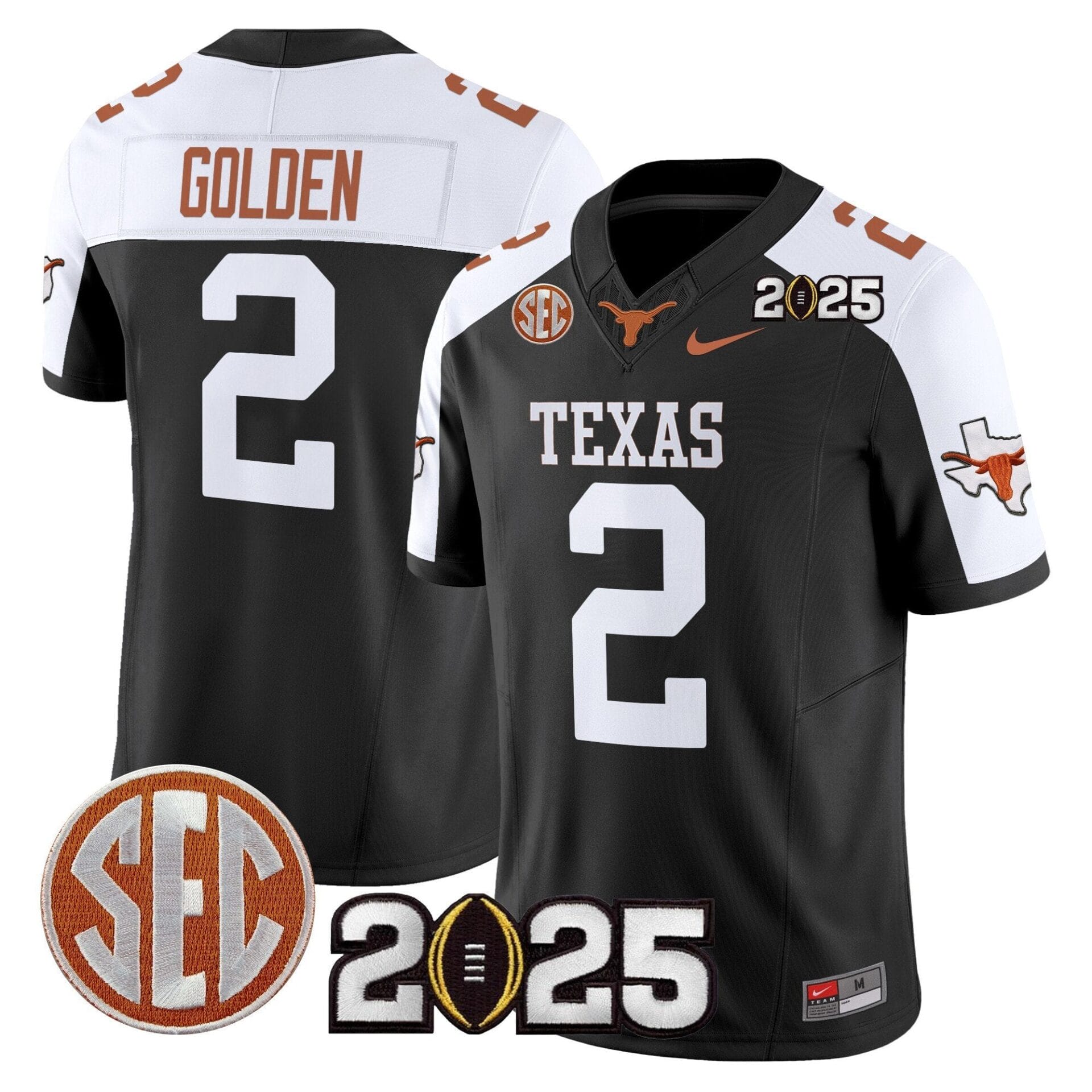 Texas Longhorns 2025 CFP Final Patch Vapor Limited Jersey - All Stitched - Image 8