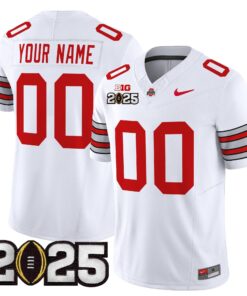 Ohio State Buckeyes 'Heritage Stripe' 2025 CFP Final Patch Vapor Limited Custom Jersey - All Stitched