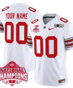 Custom Name/Gender Ohio State Buckeyes 'Heritage Stripe' 2025 CFP Patch - National Champions Jersey - All Stitched