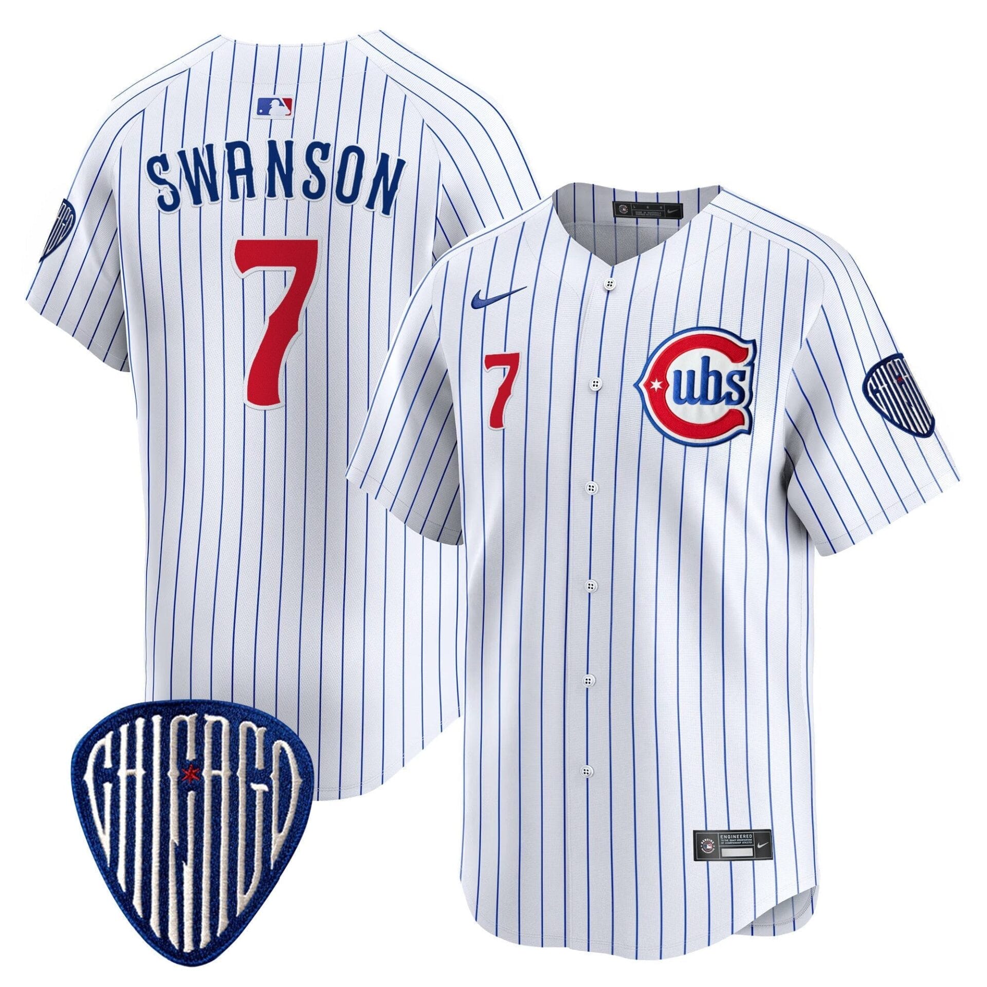 Chicago Cubs Blue Alternate Vapor Premier Limited Jersey - All Stitched - Image 35