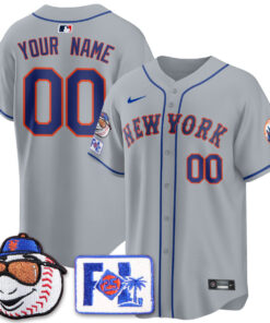 Alternative view of Custom Gender/Name New York Mets 2025 Spring Training Jersey - All Stitched
