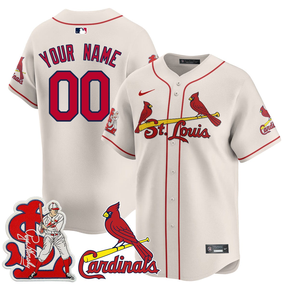 Custom Gender/Name St. Louis Cardinals Rogers Hornsby Jersey - All Stitched - Image 6