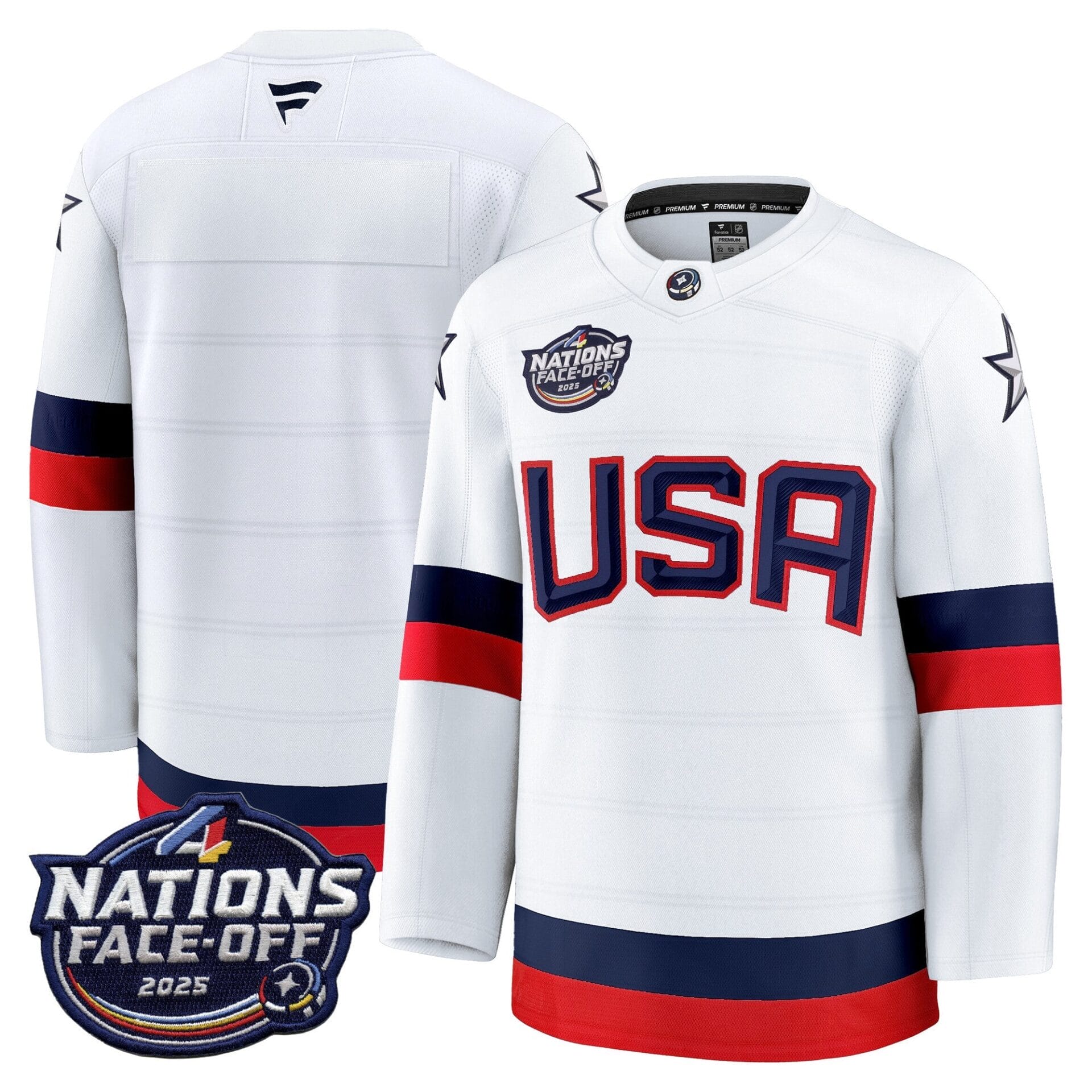 USA 4 Nations Face-Off 2025 Premium Player Jersey - All Stitched - Image 16
