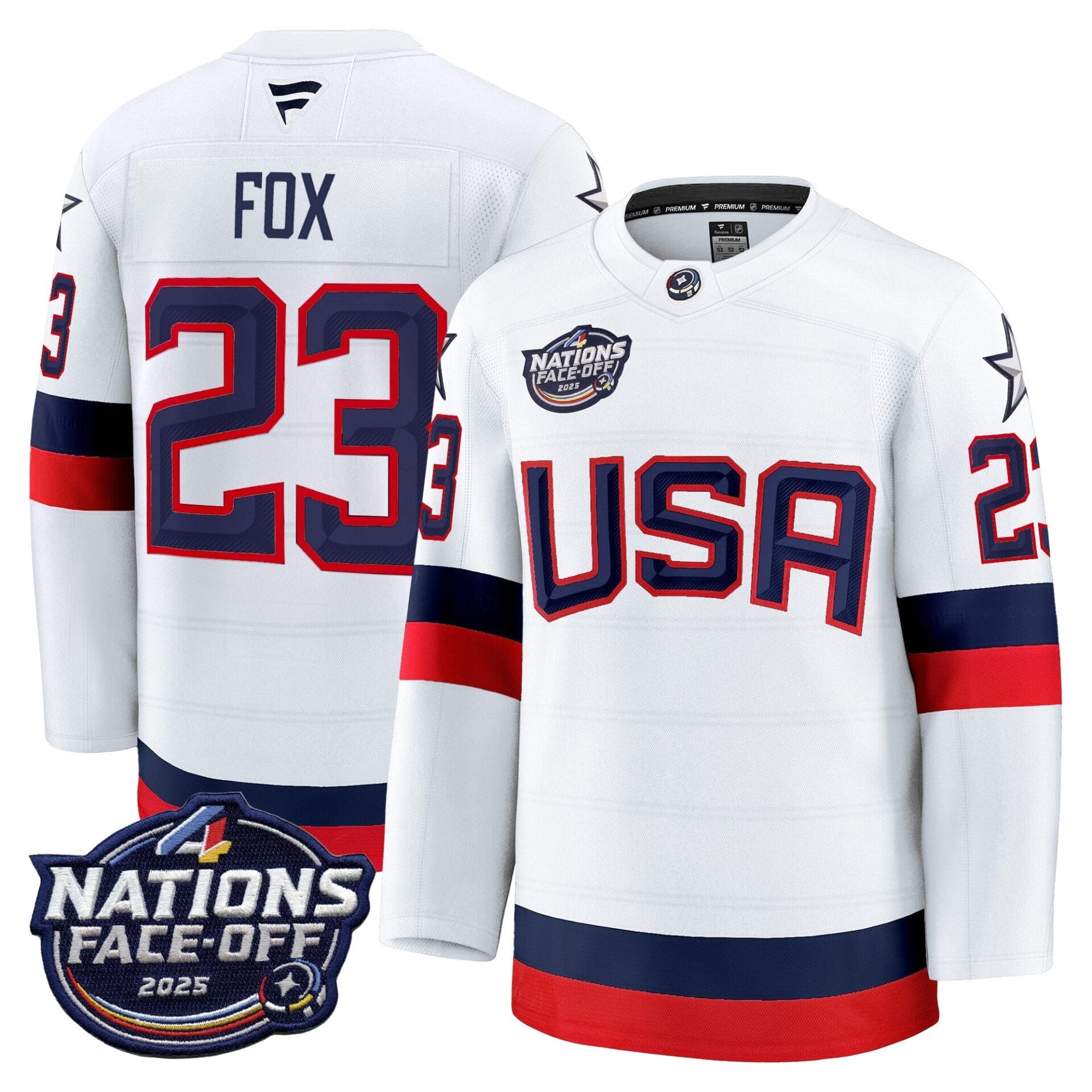USA 4 Nations Face-Off 2025 Premium Player Jersey - All Stitched - Image 14