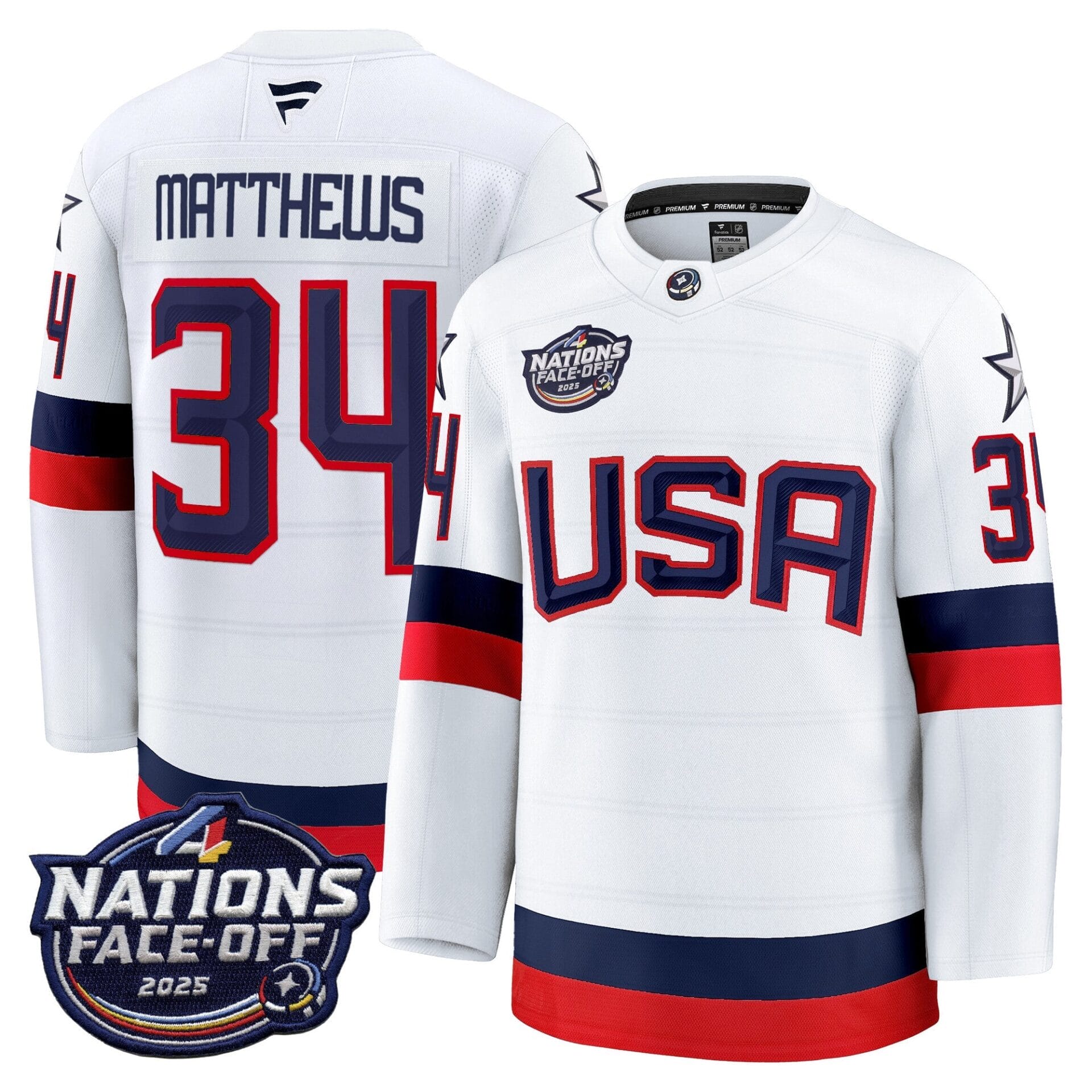 USA 4 Nations Face-Off 2025 Premium Player Jersey - All Stitched - Image 11