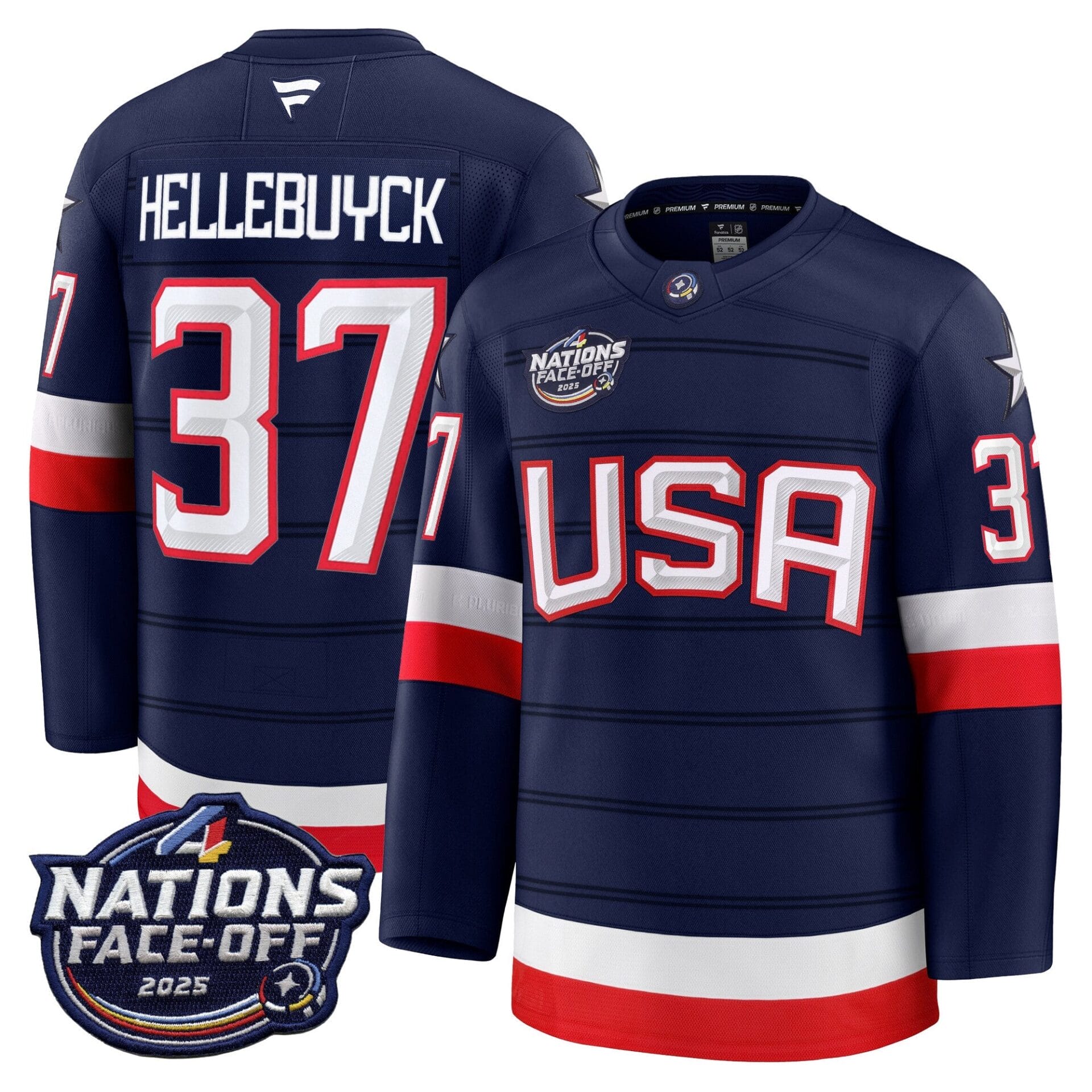 USA 4 Nations Face-Off 2025 Premium Player Jersey - All Stitched - Image 7
