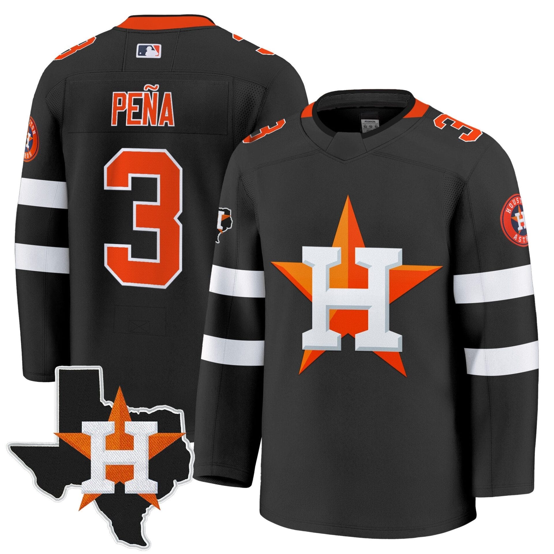 Houston Astros Hockey Premium Jersey - All Stitched - Image 2