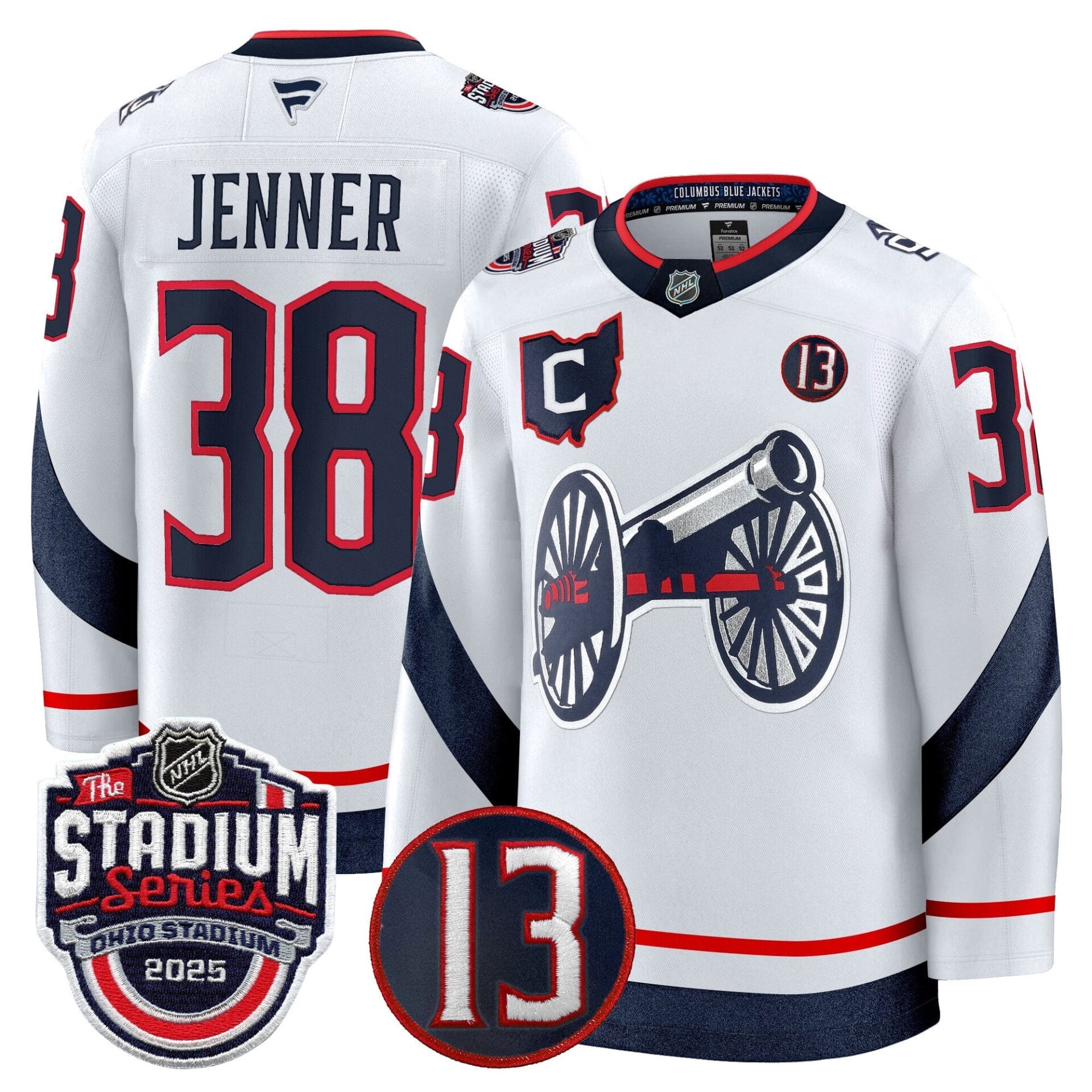 Men's Columbus Blue Jackets 2025 Stadium Series & #13 Johnny Gaudreau Patch Premium Jersey - All Stitched - Image 10