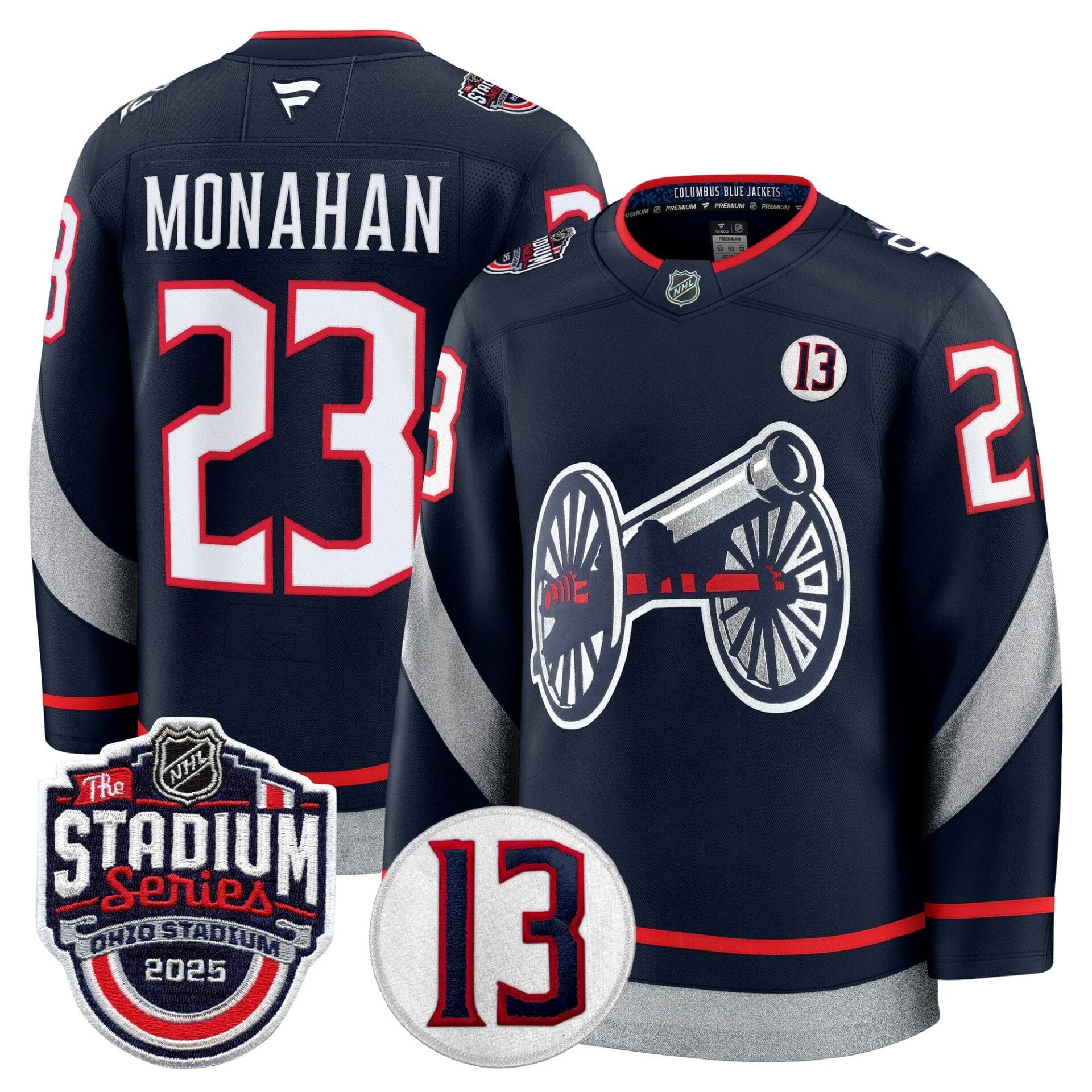 Men's Columbus Blue Jackets 2025 Stadium Series & #13 Johnny Gaudreau Patch Premium Jersey - All Stitched - Image 4