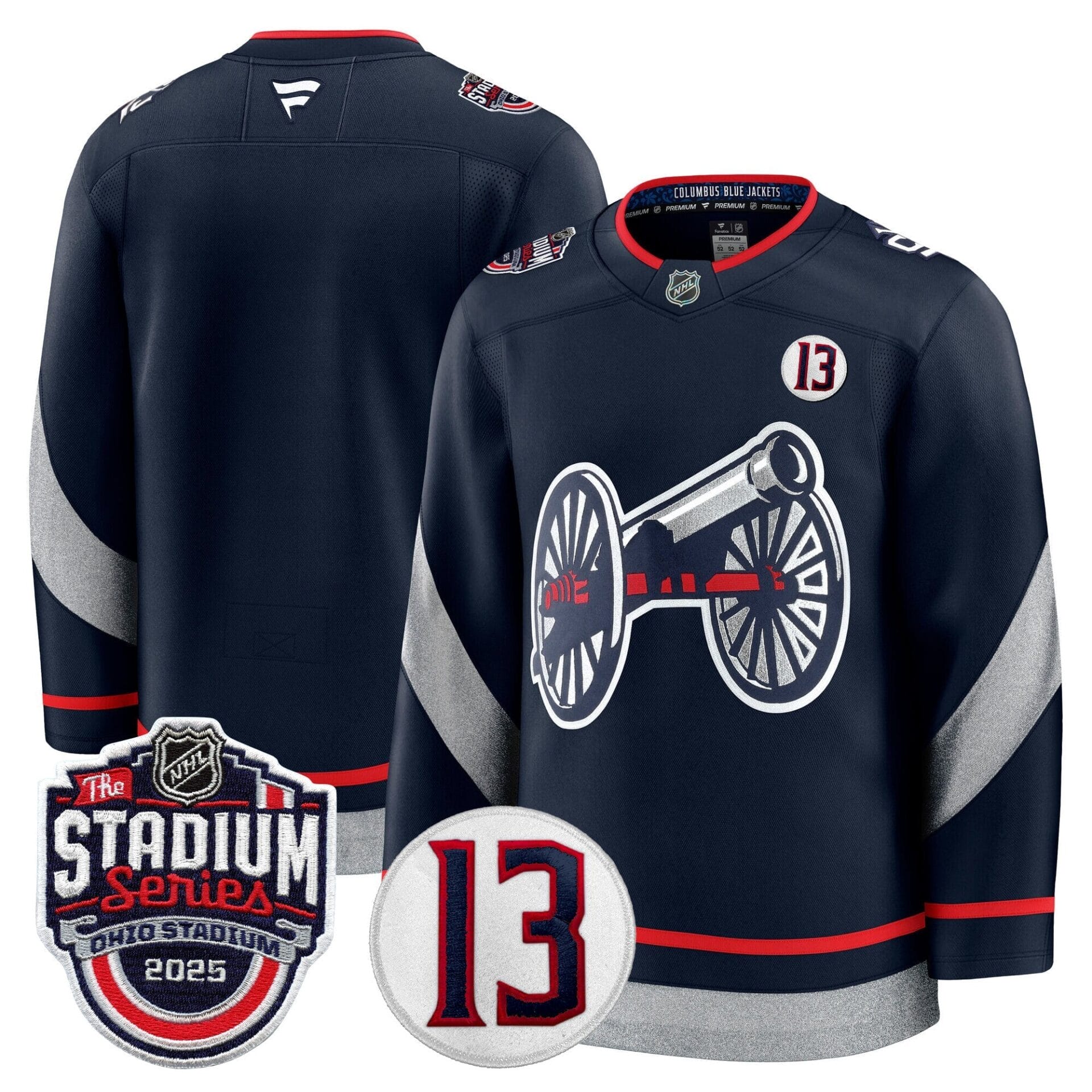 Men's Columbus Blue Jackets 2025 Stadium Series & #13 Johnny Gaudreau Patch Premium Jersey - All Stitched - Image 8