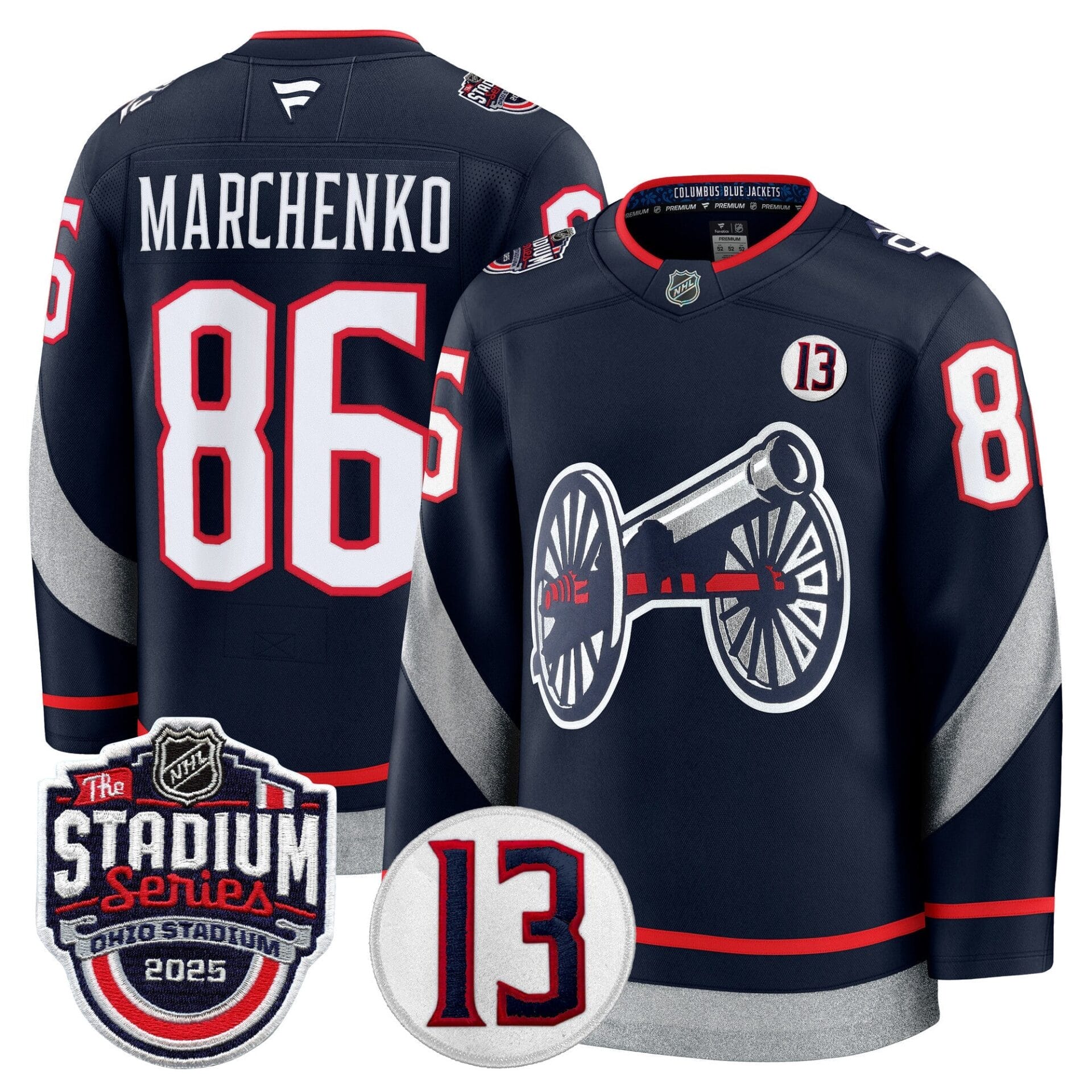 Men's Columbus Blue Jackets 2025 Stadium Series & #13 Johnny Gaudreau Patch Premium Jersey - All Stitched - Image 3