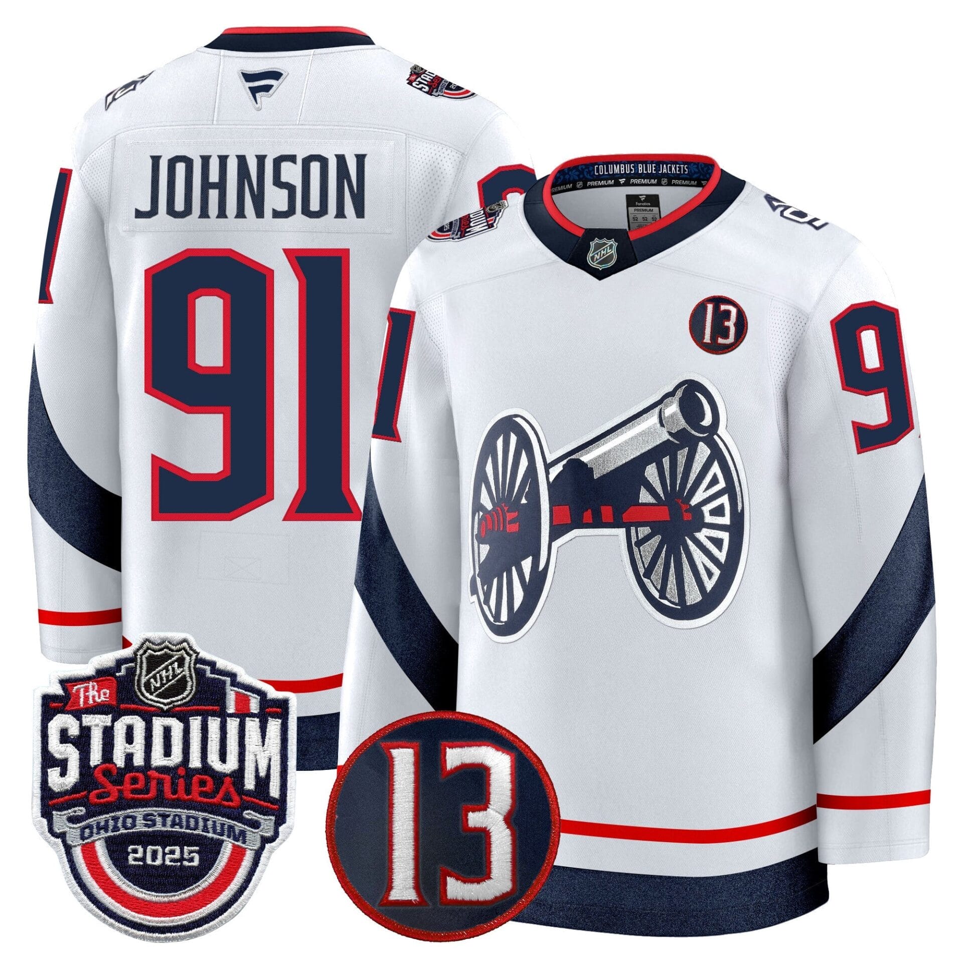 Men's Columbus Blue Jackets 2025 Stadium Series & #13 Johnny Gaudreau Patch Premium Jersey - All Stitched - Image 15
