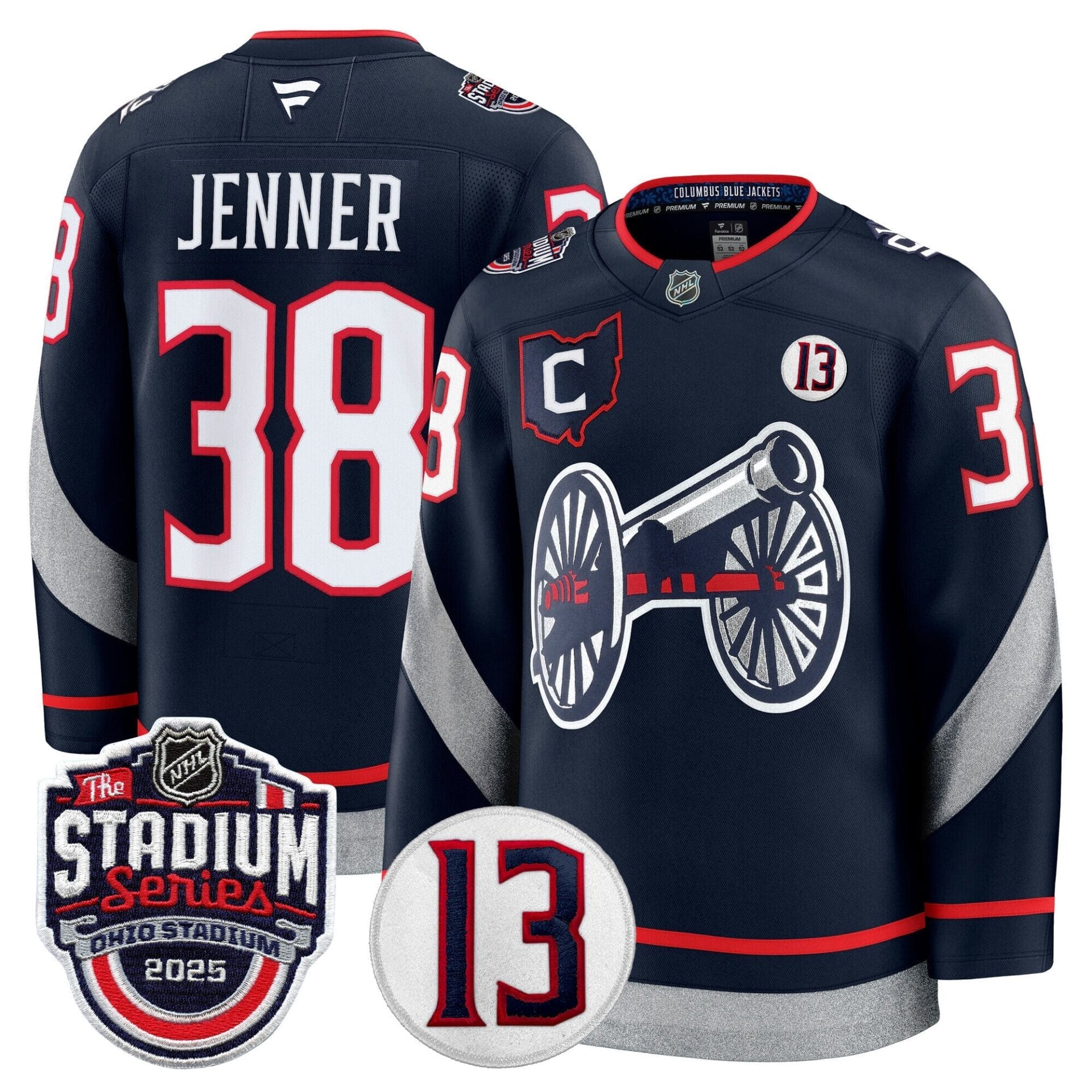 Men's Columbus Blue Jackets 2025 Stadium Series & #13 Johnny Gaudreau Patch Premium Jersey - All Stitched - Image 2