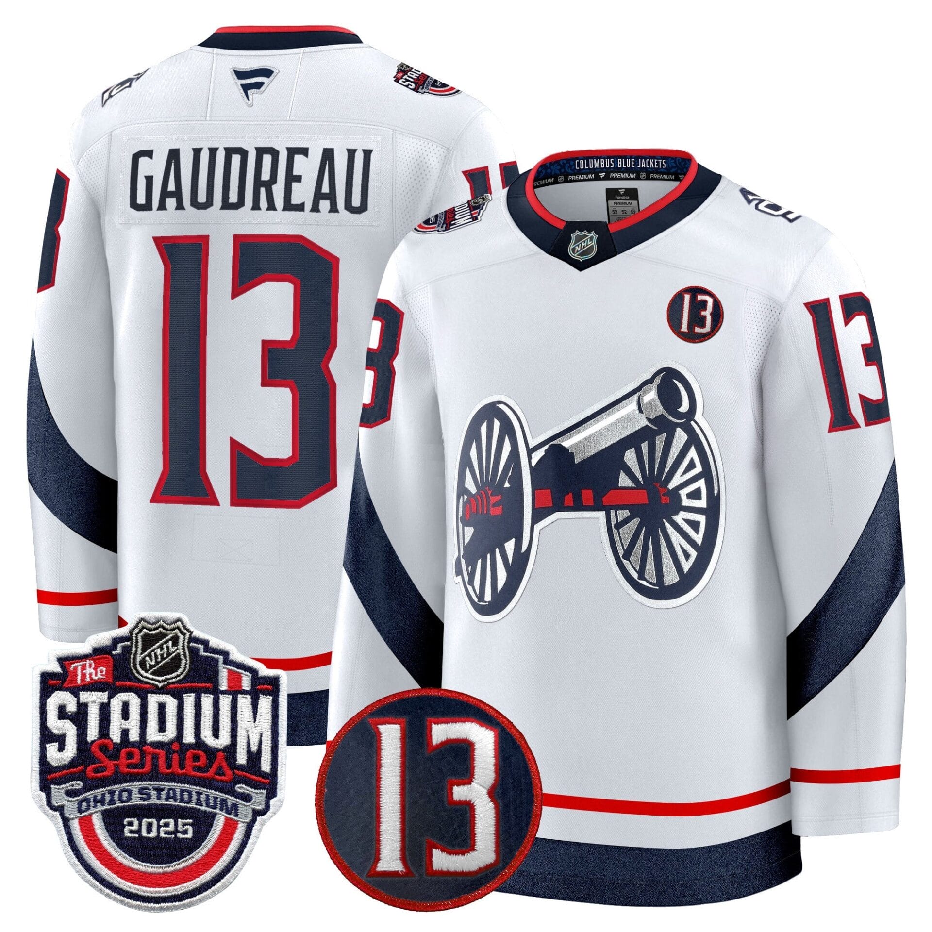 Men's Columbus Blue Jackets 2025 Stadium Series & #13 Johnny Gaudreau Patch Premium Jersey - All Stitched - Image 13