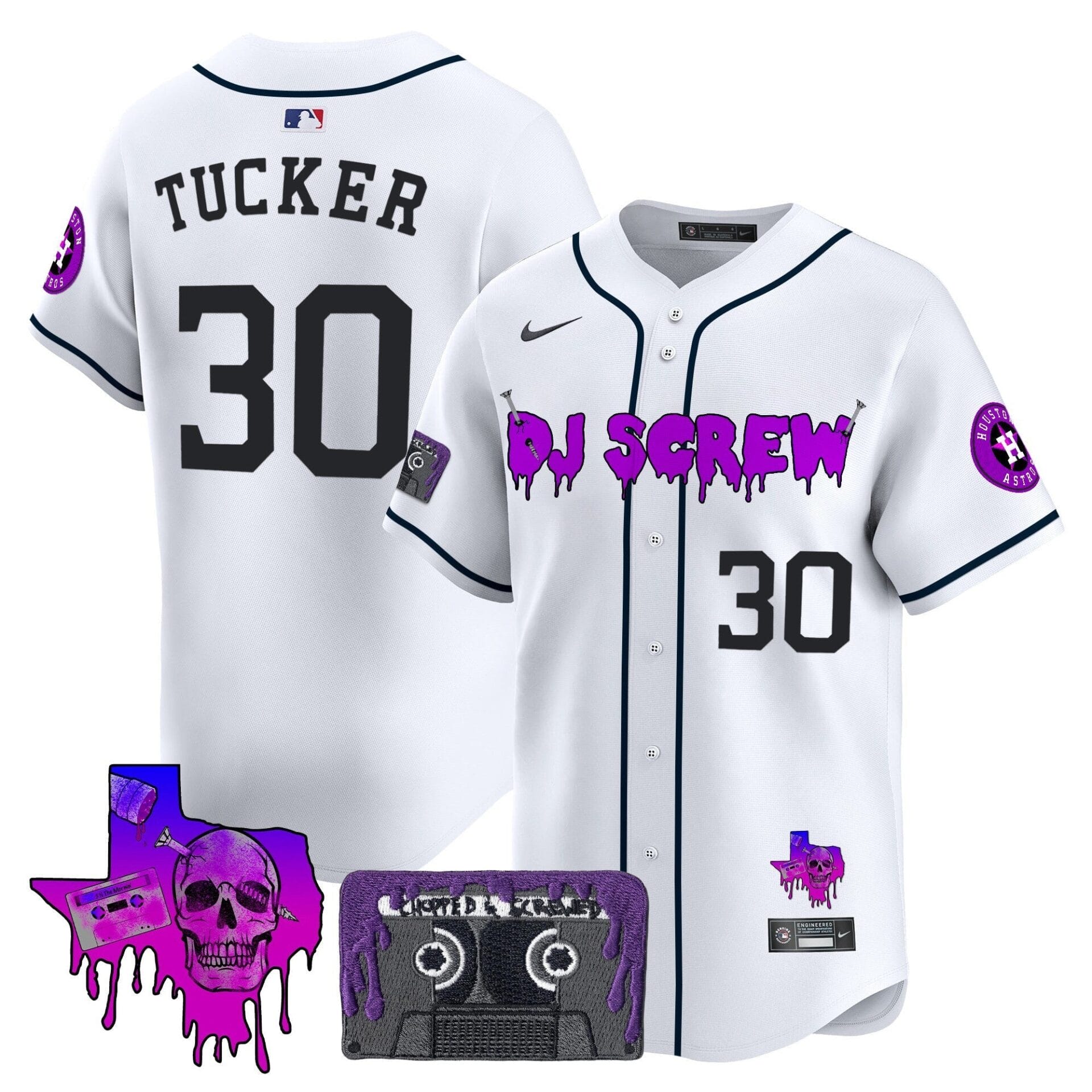 Houston Astros DJ Screw Patch Vapor Premier Limited Jersey V2 - All Stitched - Image 44
